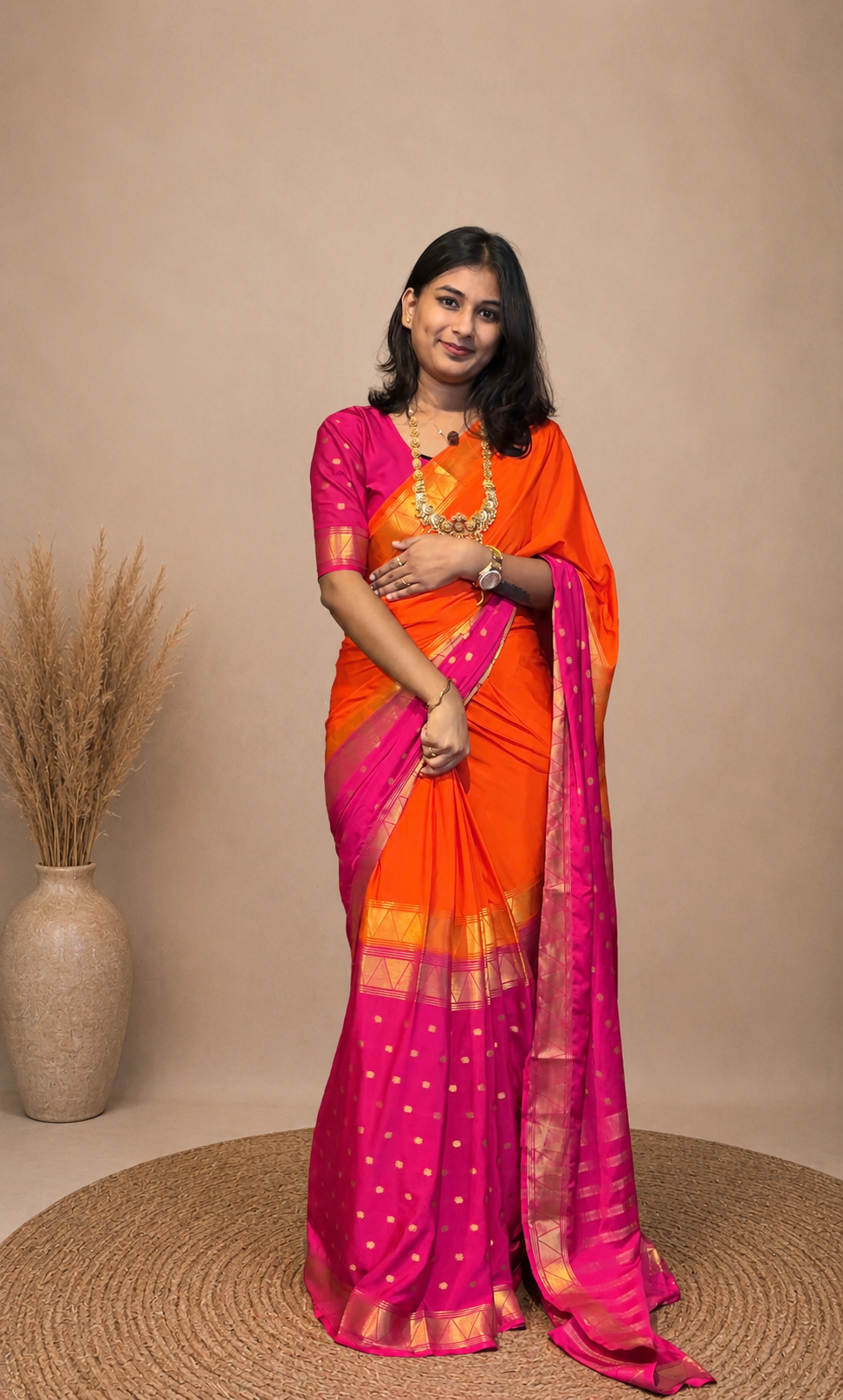 Semi Mysore silk double shade - KDS1006
