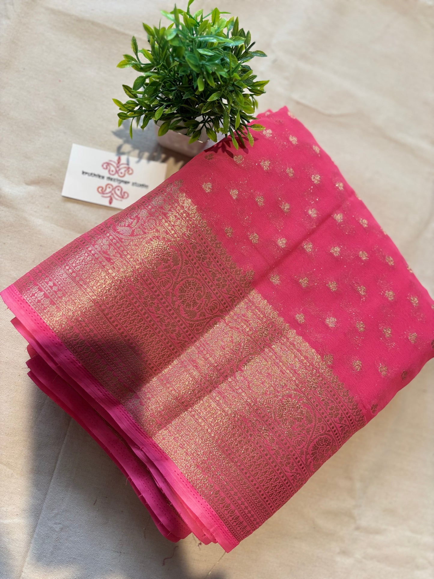 Pure georgette saree(4pieces left) all sarees come with elbow length sleeves