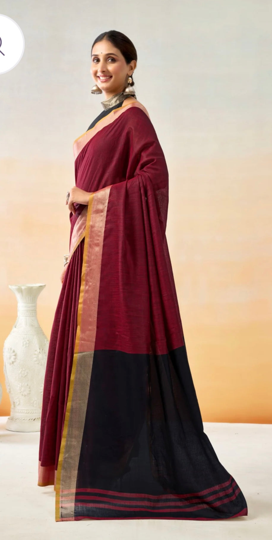 linen cotton saree