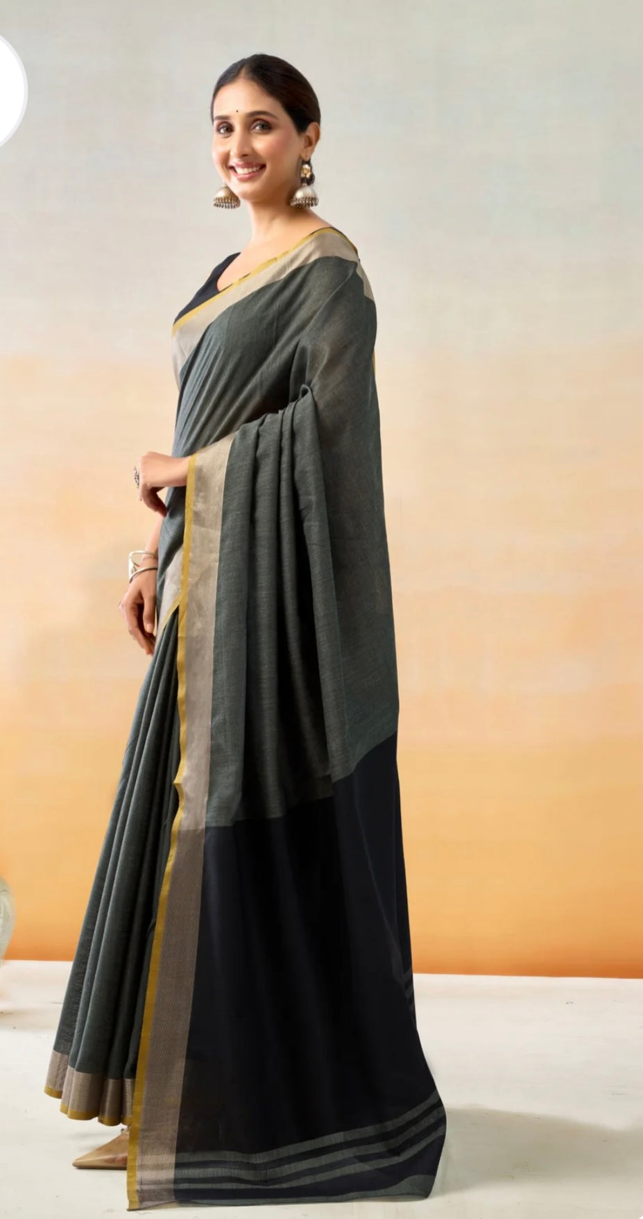 linen cotton saree