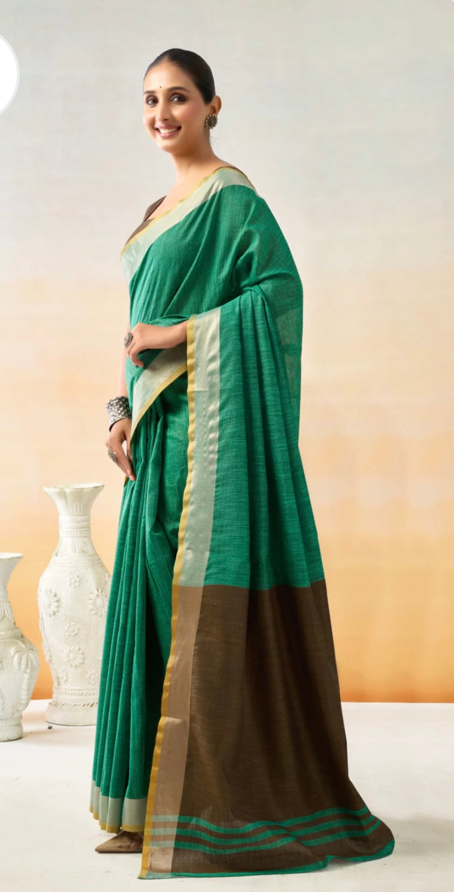 linen cotton saree