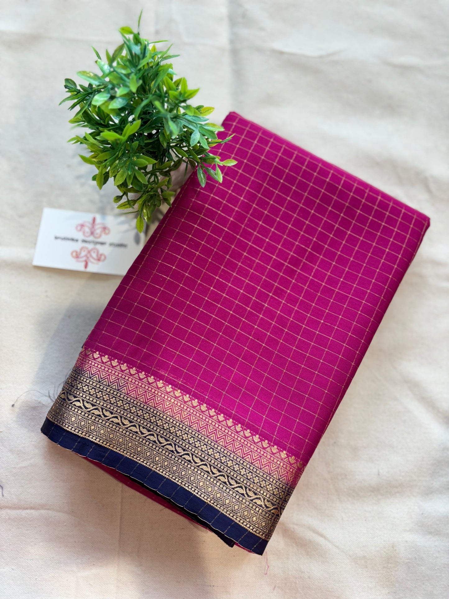 Semi Mysore silk checkss