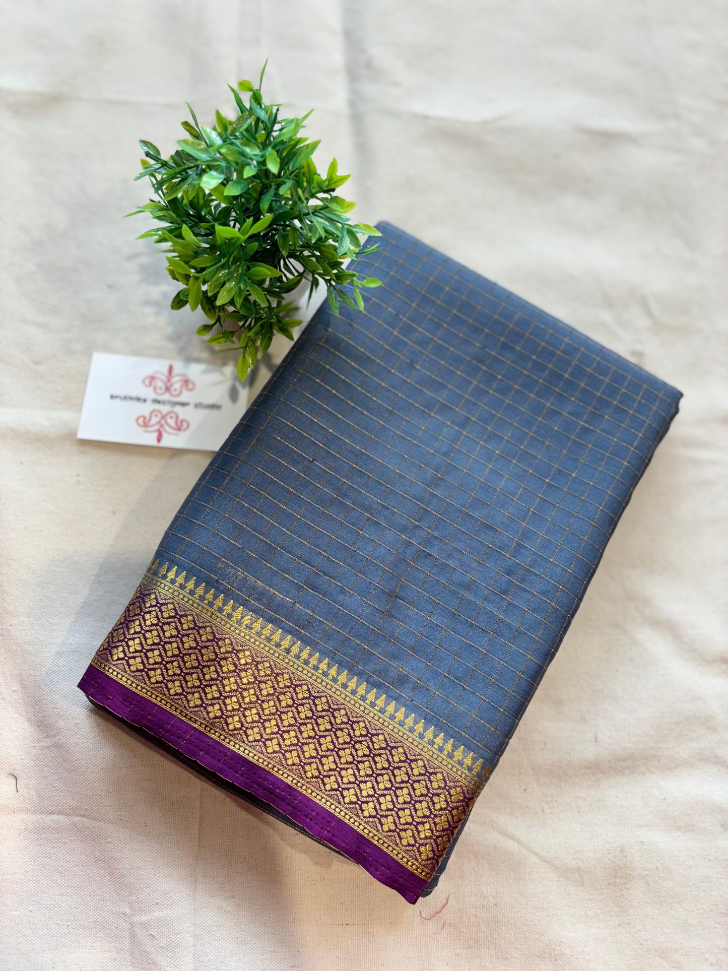 Semi Mysore silk checkss