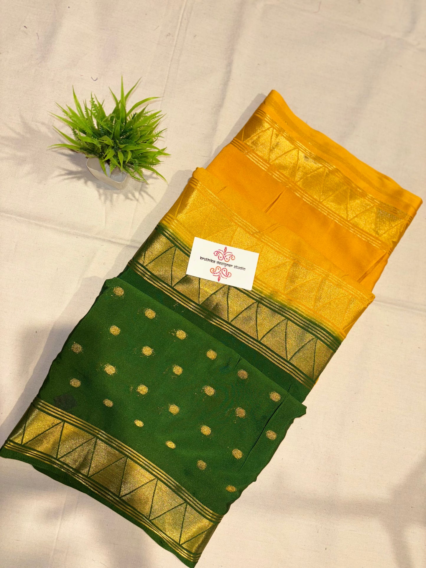Semi Mysore silk double shade