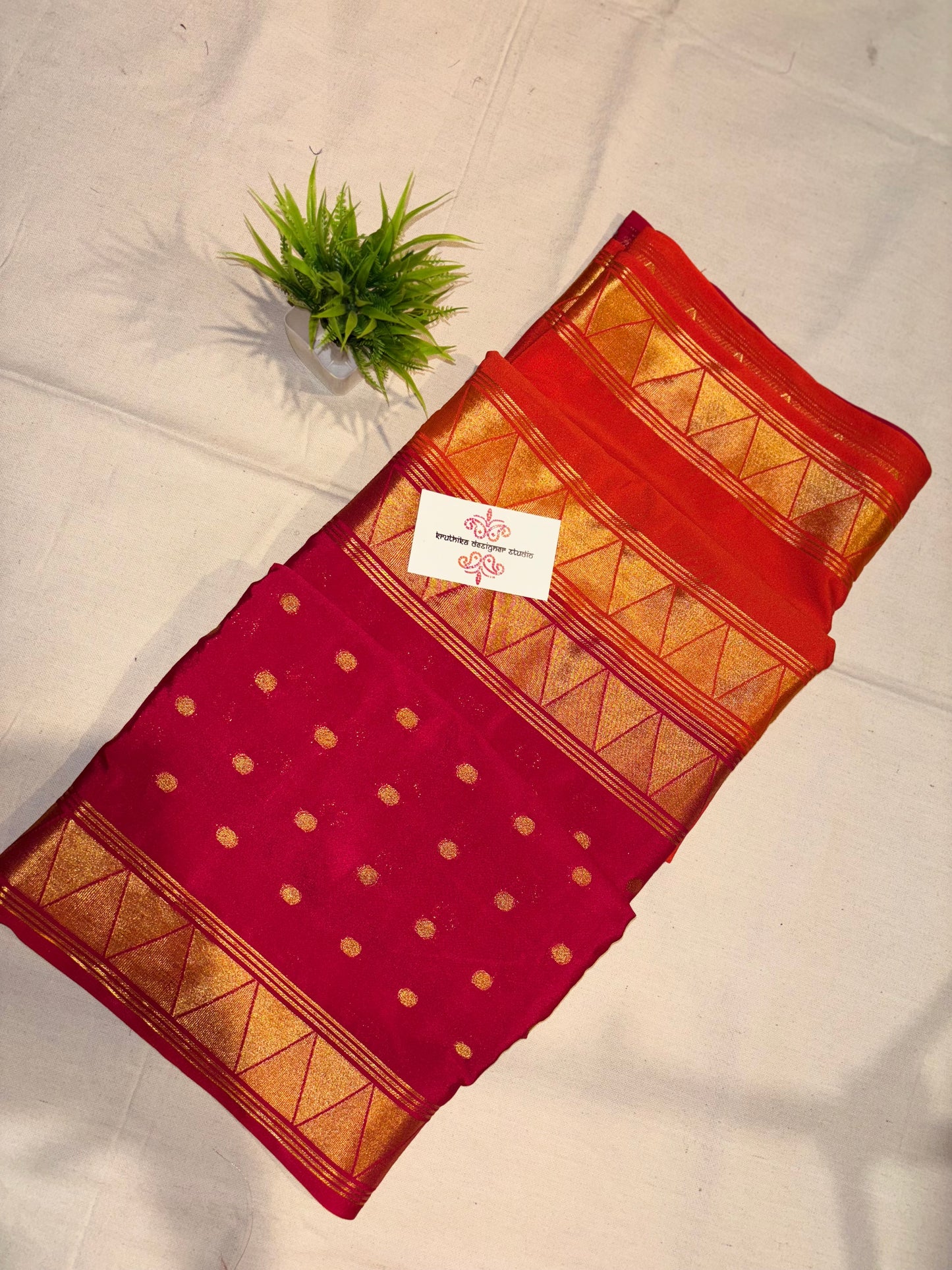 Semi Mysore silk double shade