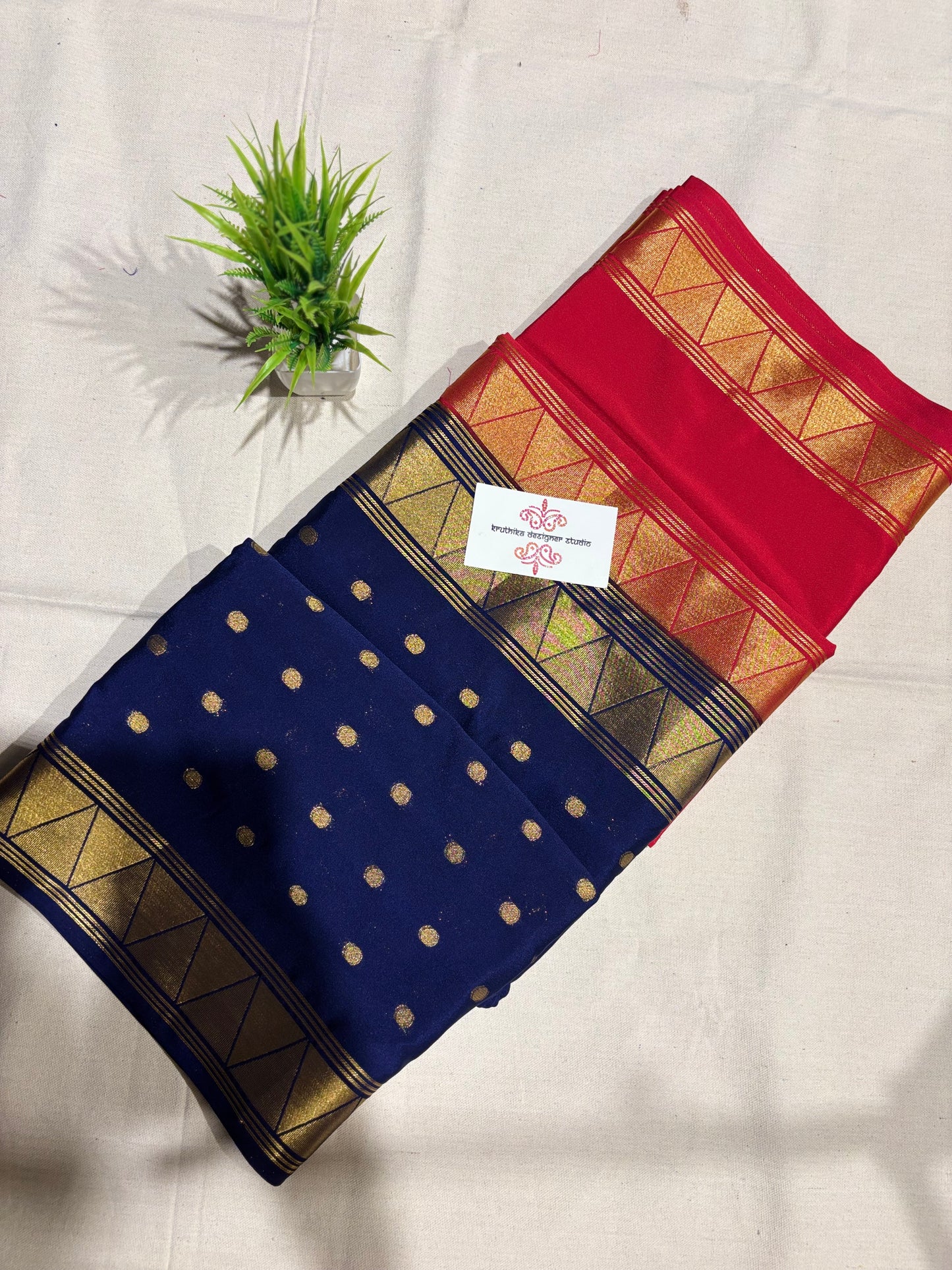 Semi Mysore silk double shade
