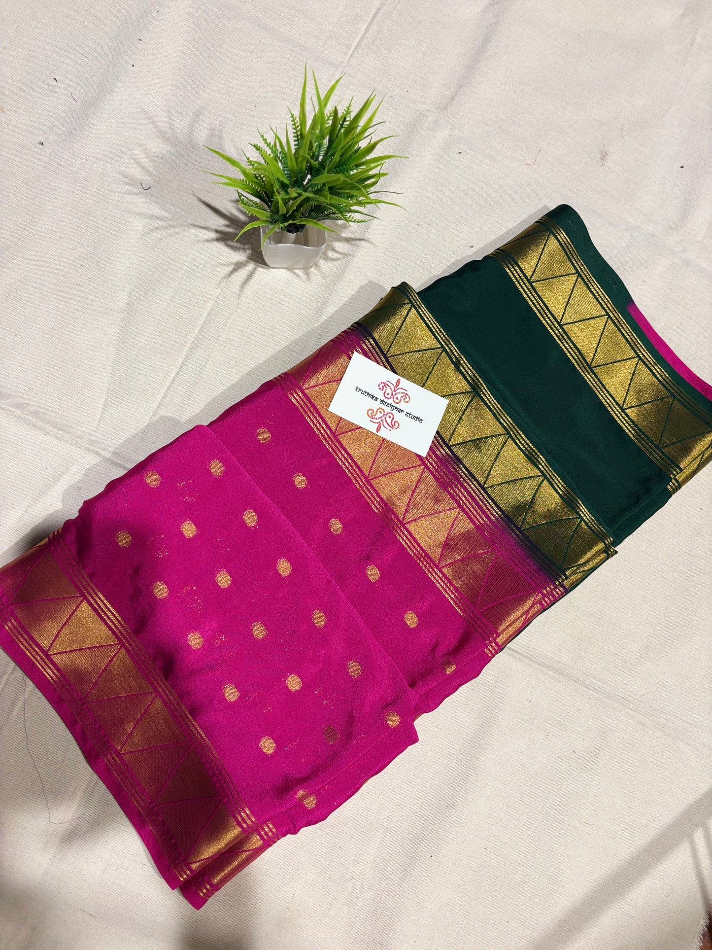 Semi Mysore silk double shade