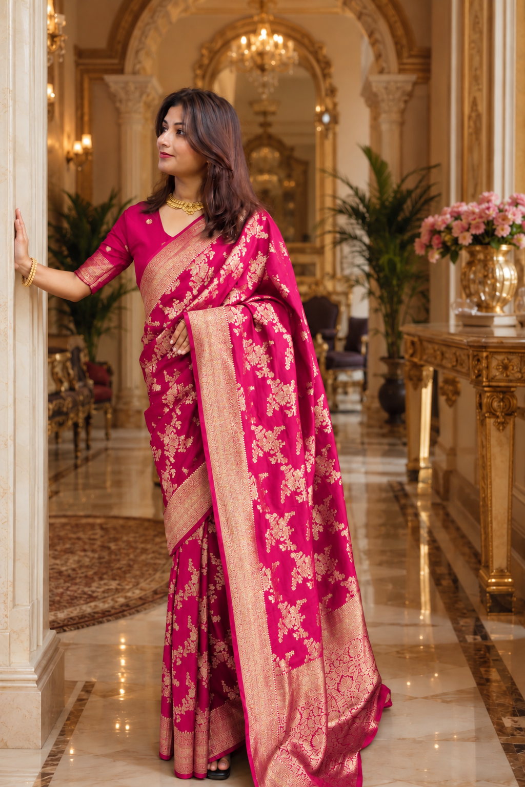 Traditional jaal pattern saree (2)