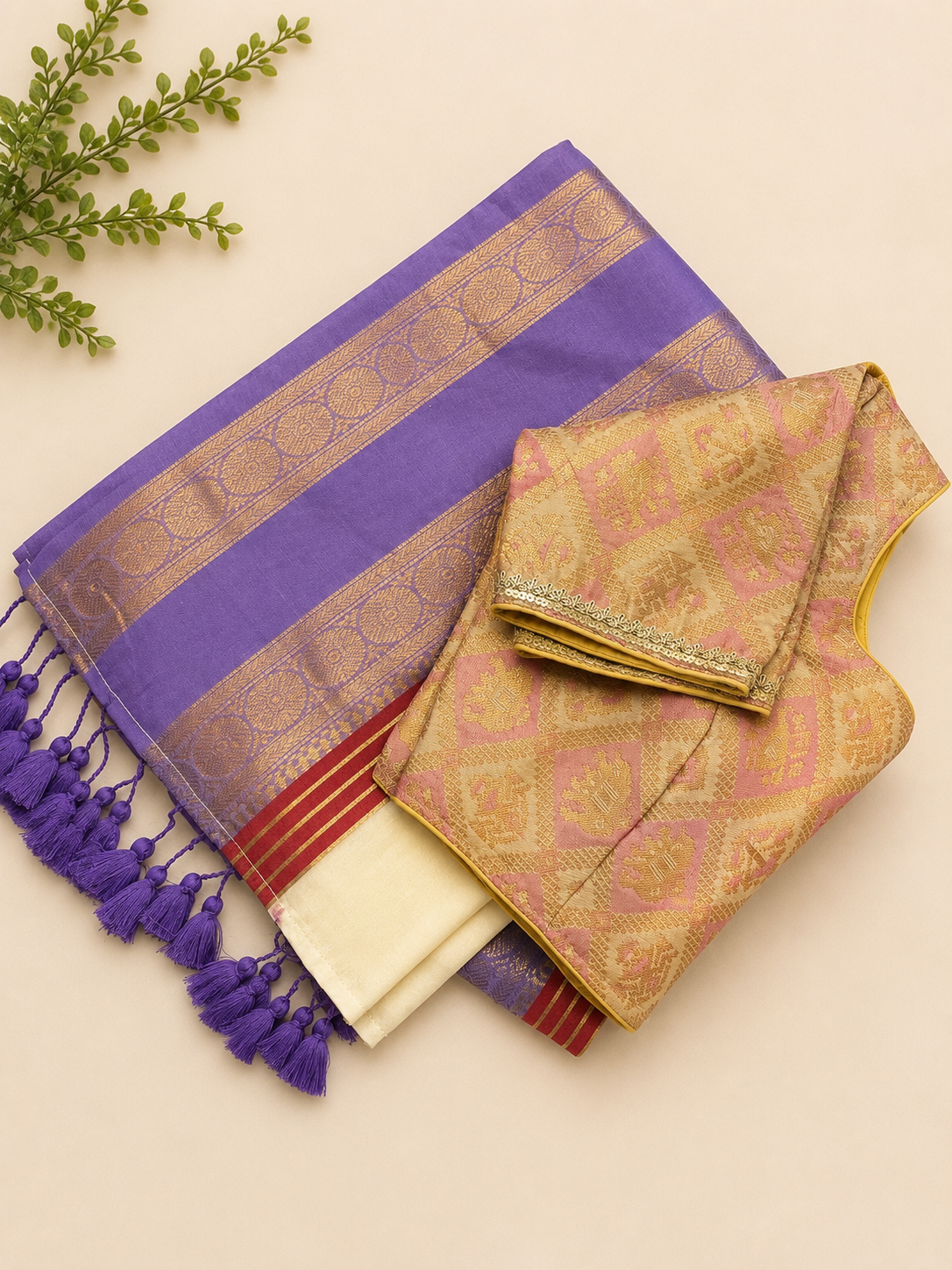 Readymade blouse with saree