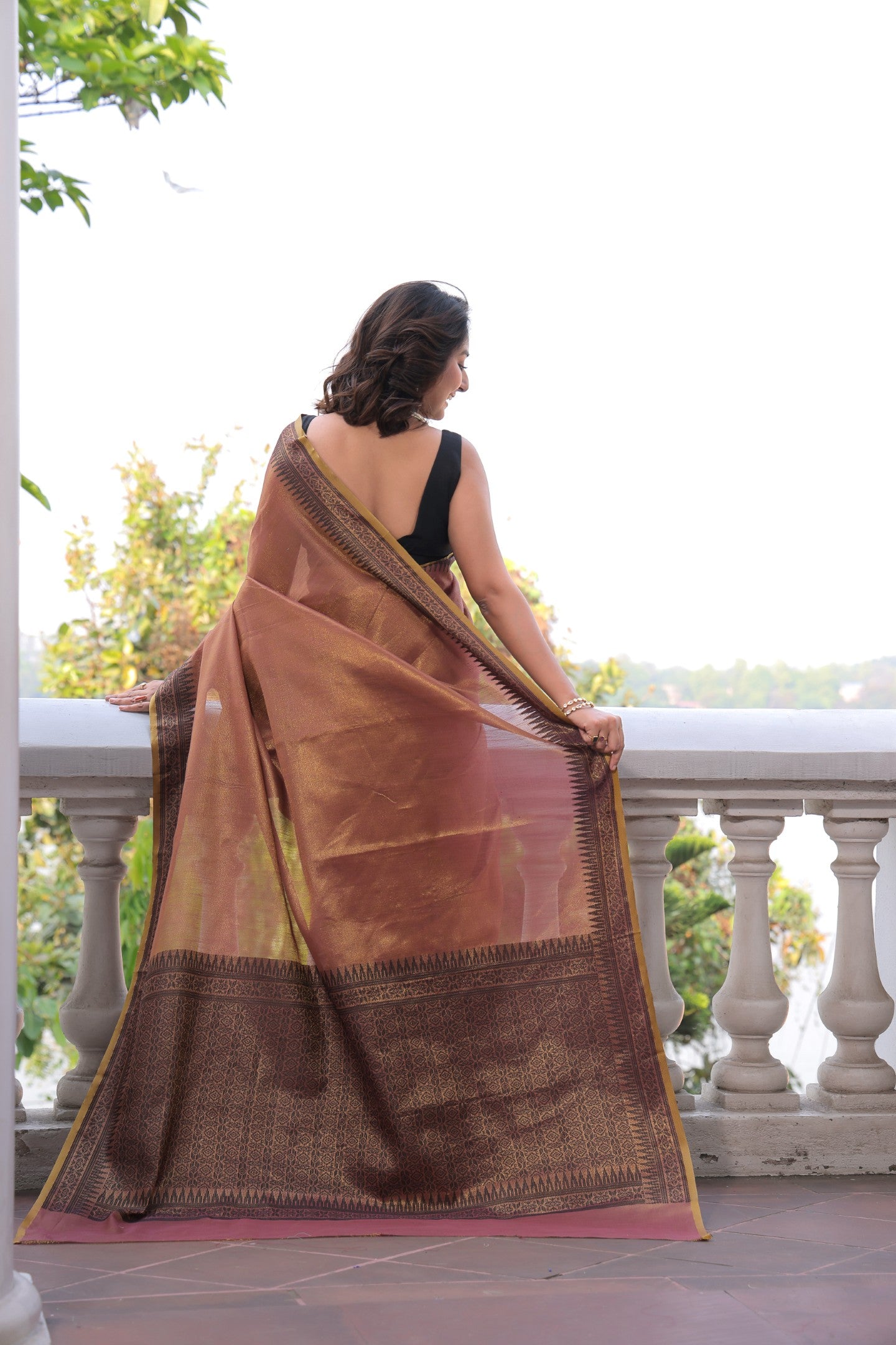 PASTEL TISSUE LINEN SAREE