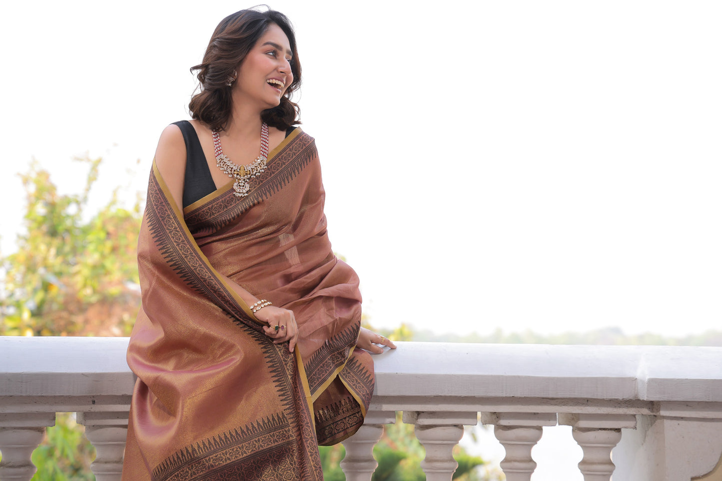 PASTEL TISSUE LINEN SAREE