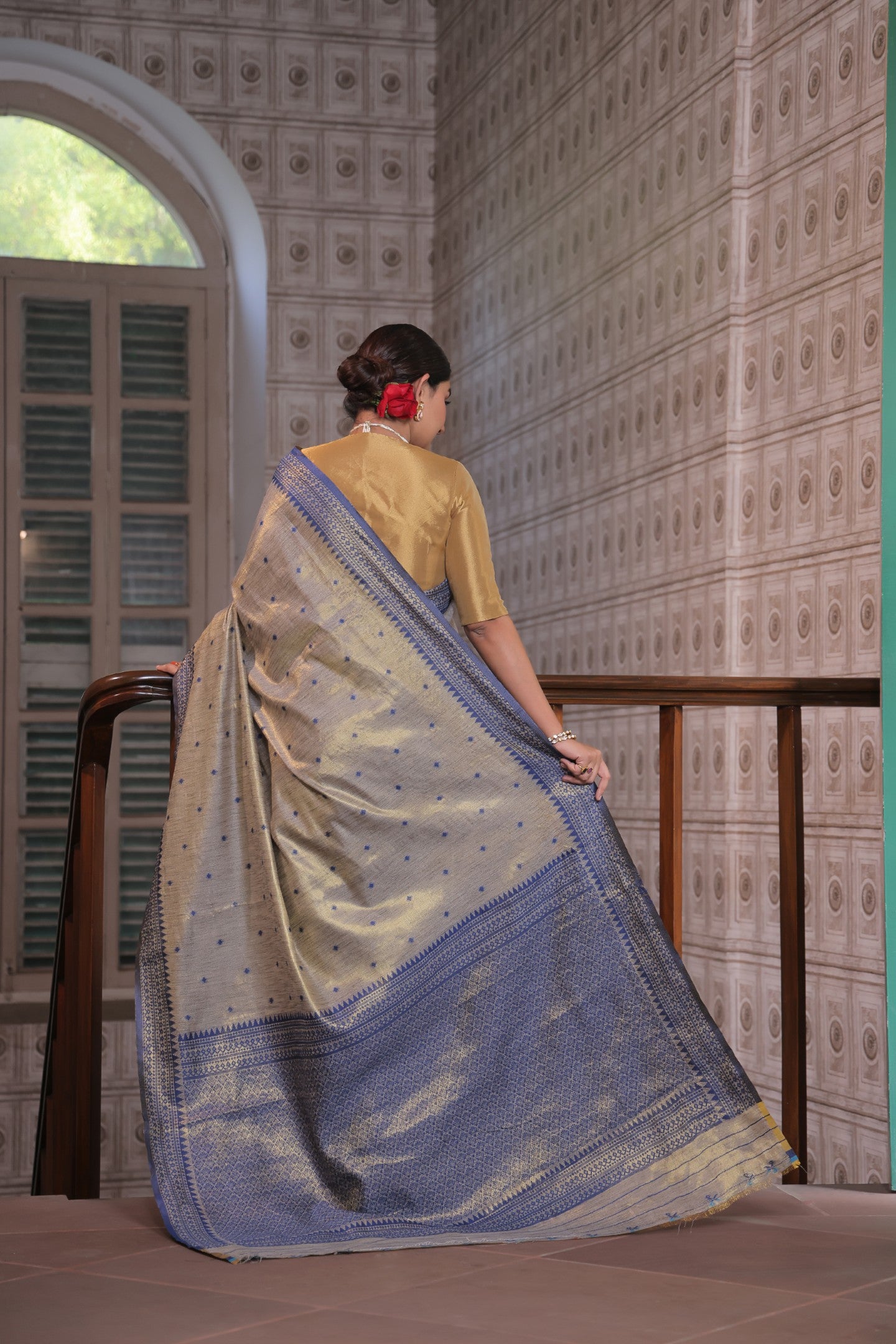 RUKMINI TUSSAR TISSUE SAREE