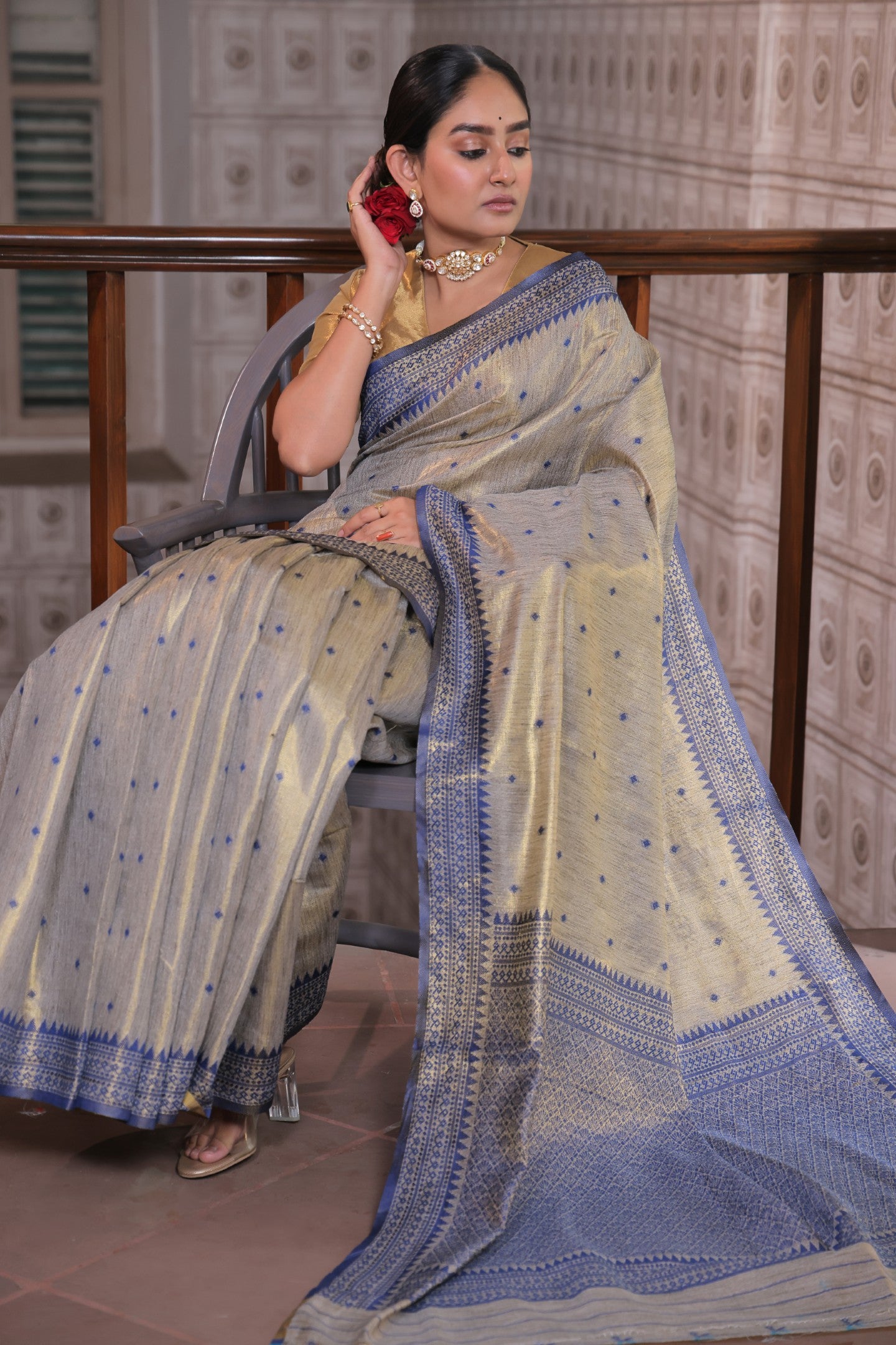 RUKMINI TUSSAR TISSUE SAREE