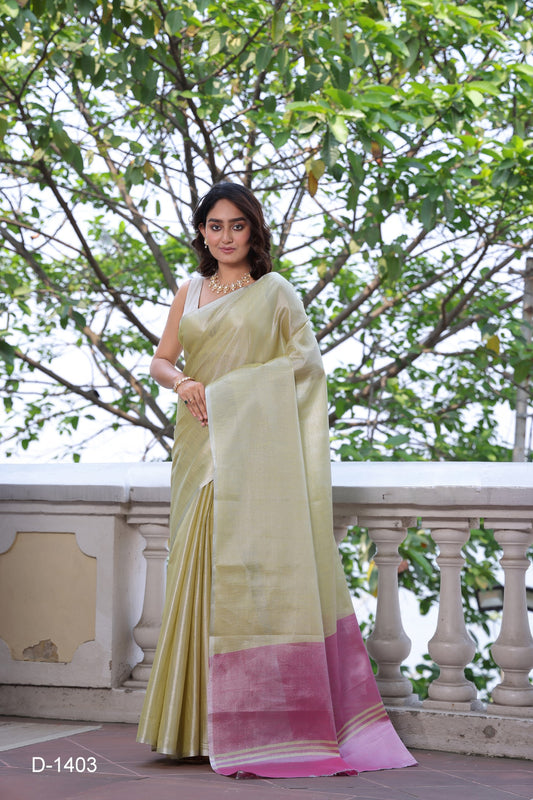 RITUKRITI PURE TISSUE SAREE
