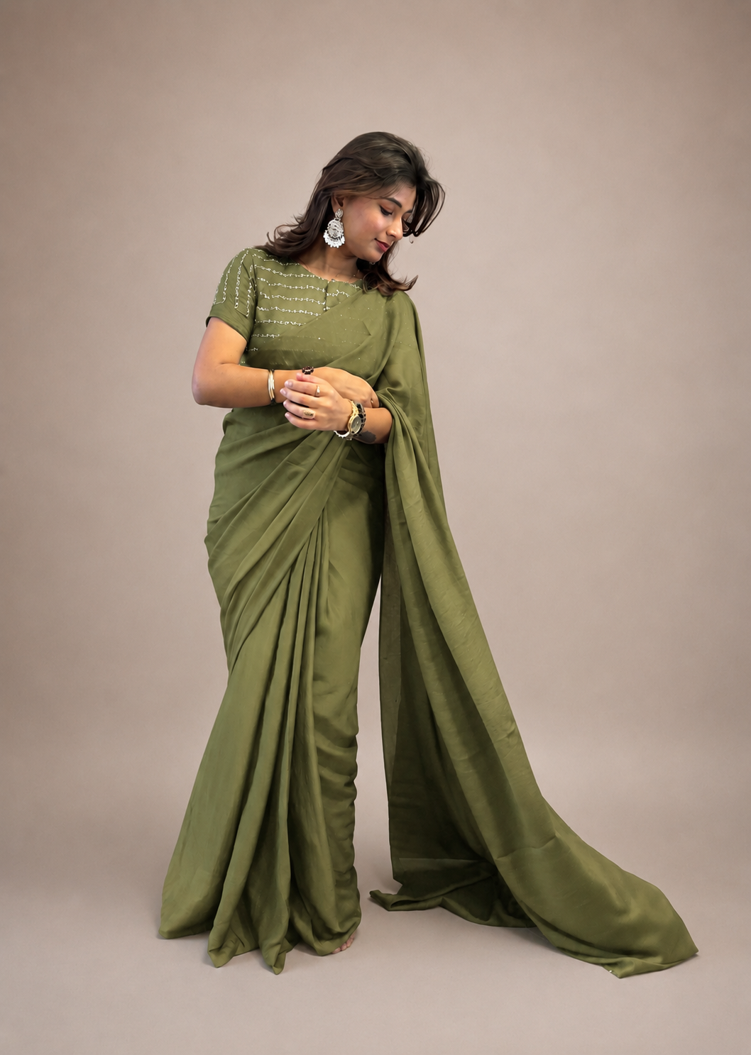Rangoli crush saree