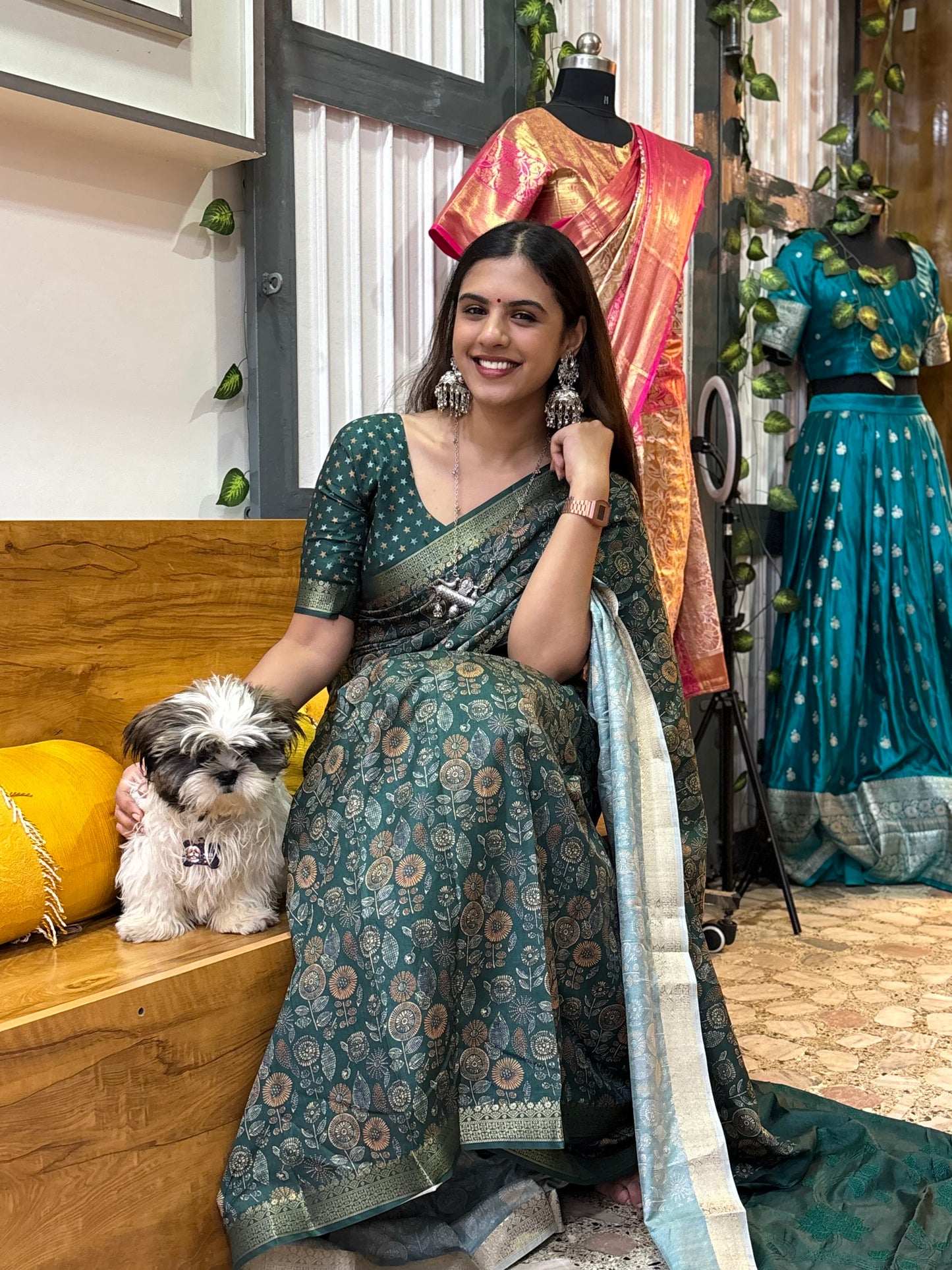 Everyday digital printed saree