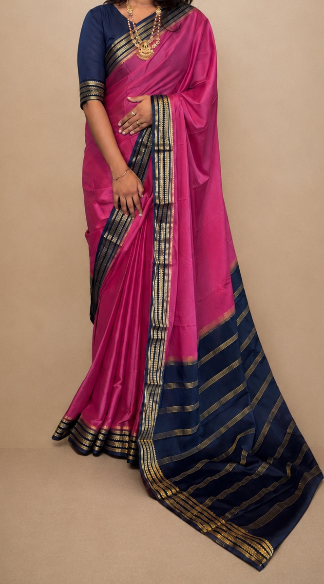 Zip & Go Crepe silk this saree comes with elbow length sleeves (20)