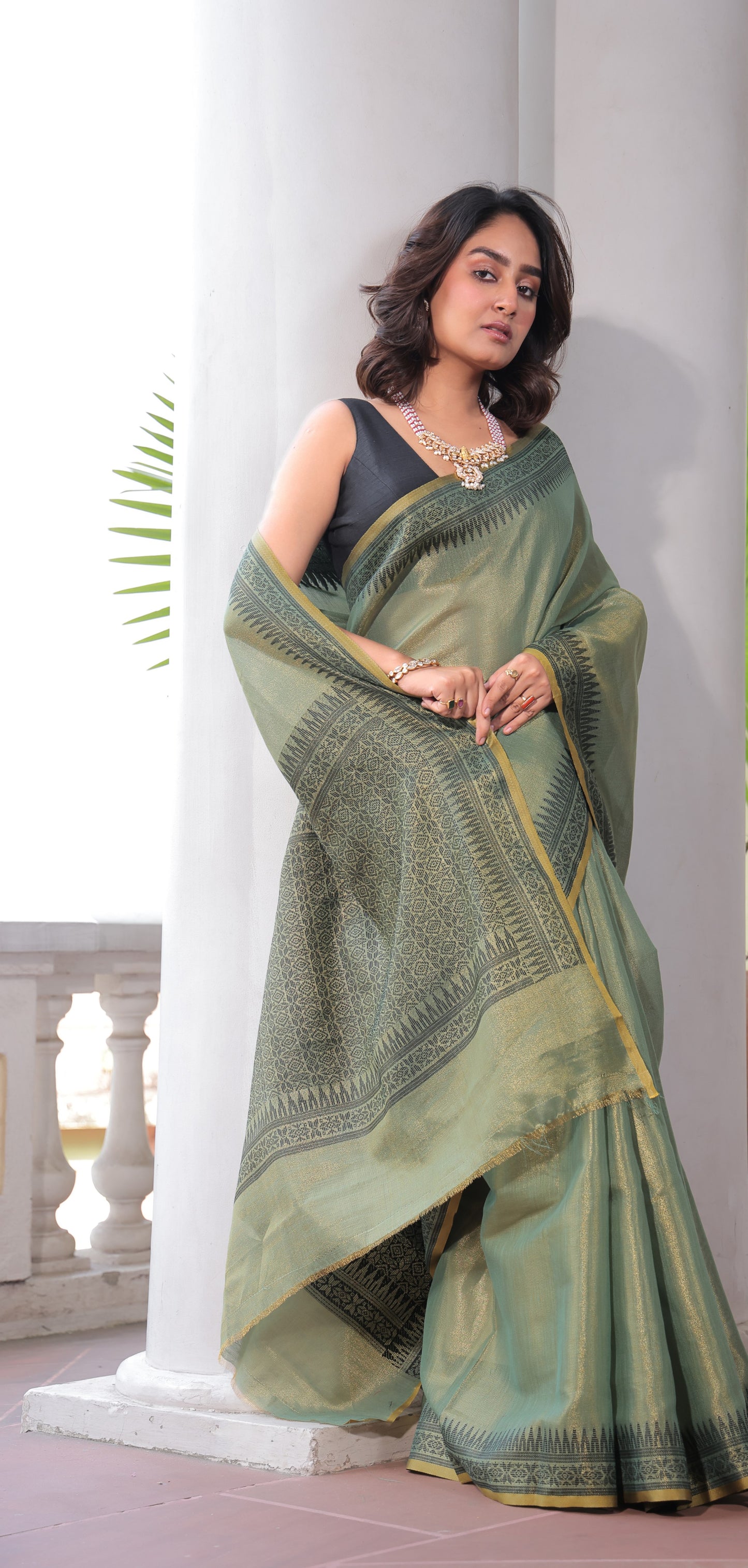 Vibe check Cotton Linen Saree