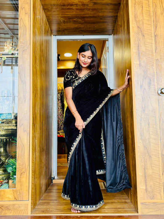 Velvet saree