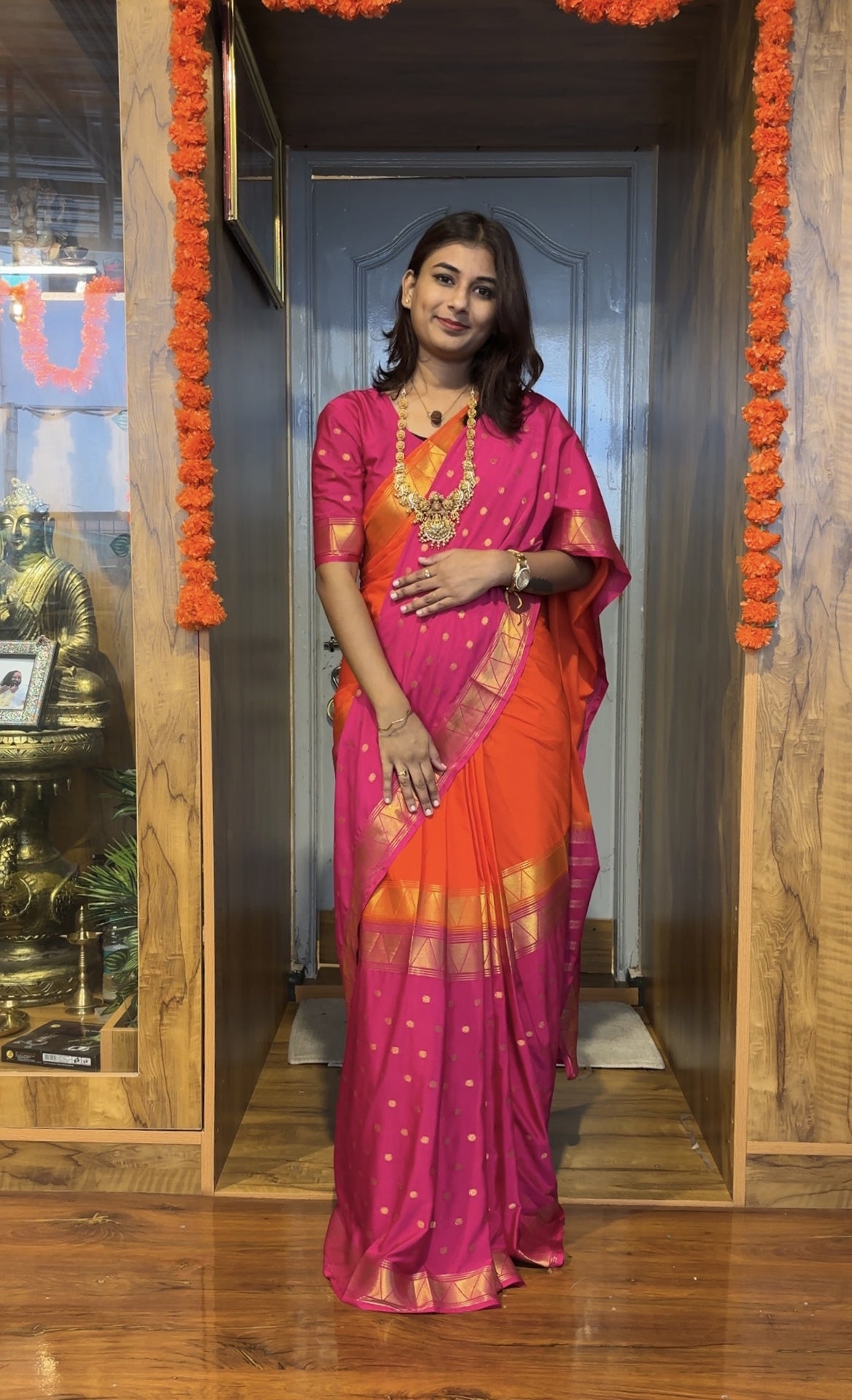 Semi Mysore silk double shade