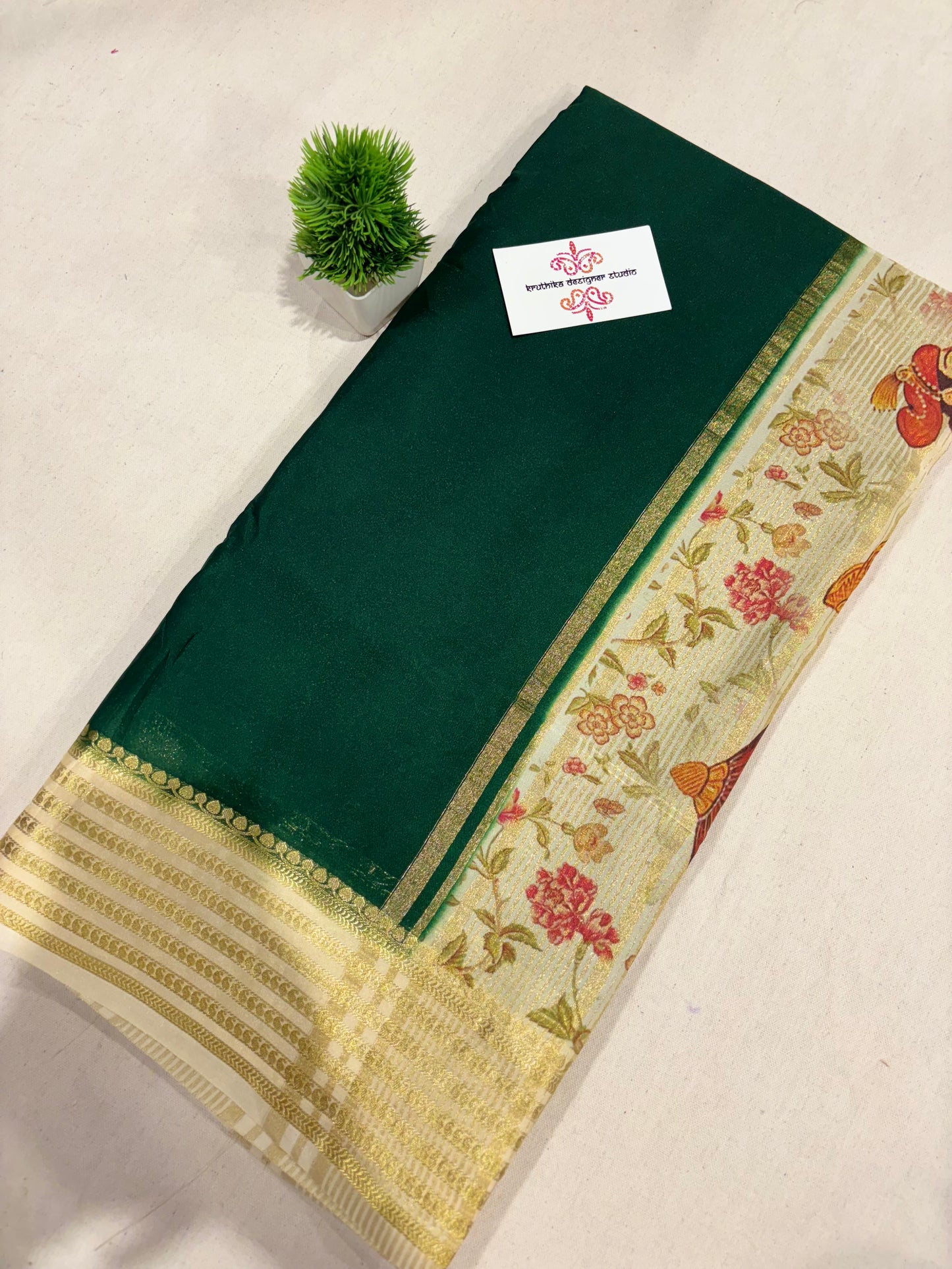 Premium Mysore crepe digital print saree