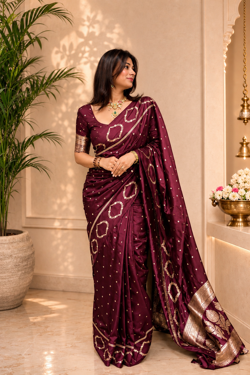 Banarasi satin saree