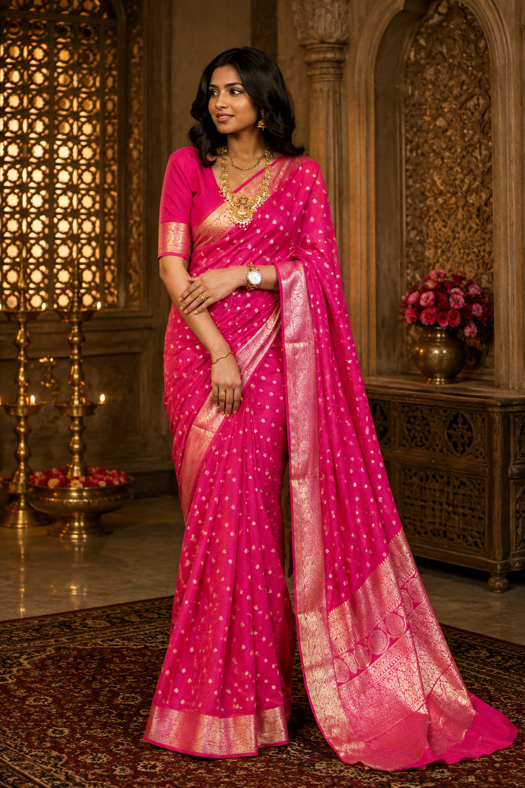 Chiffon butti saree