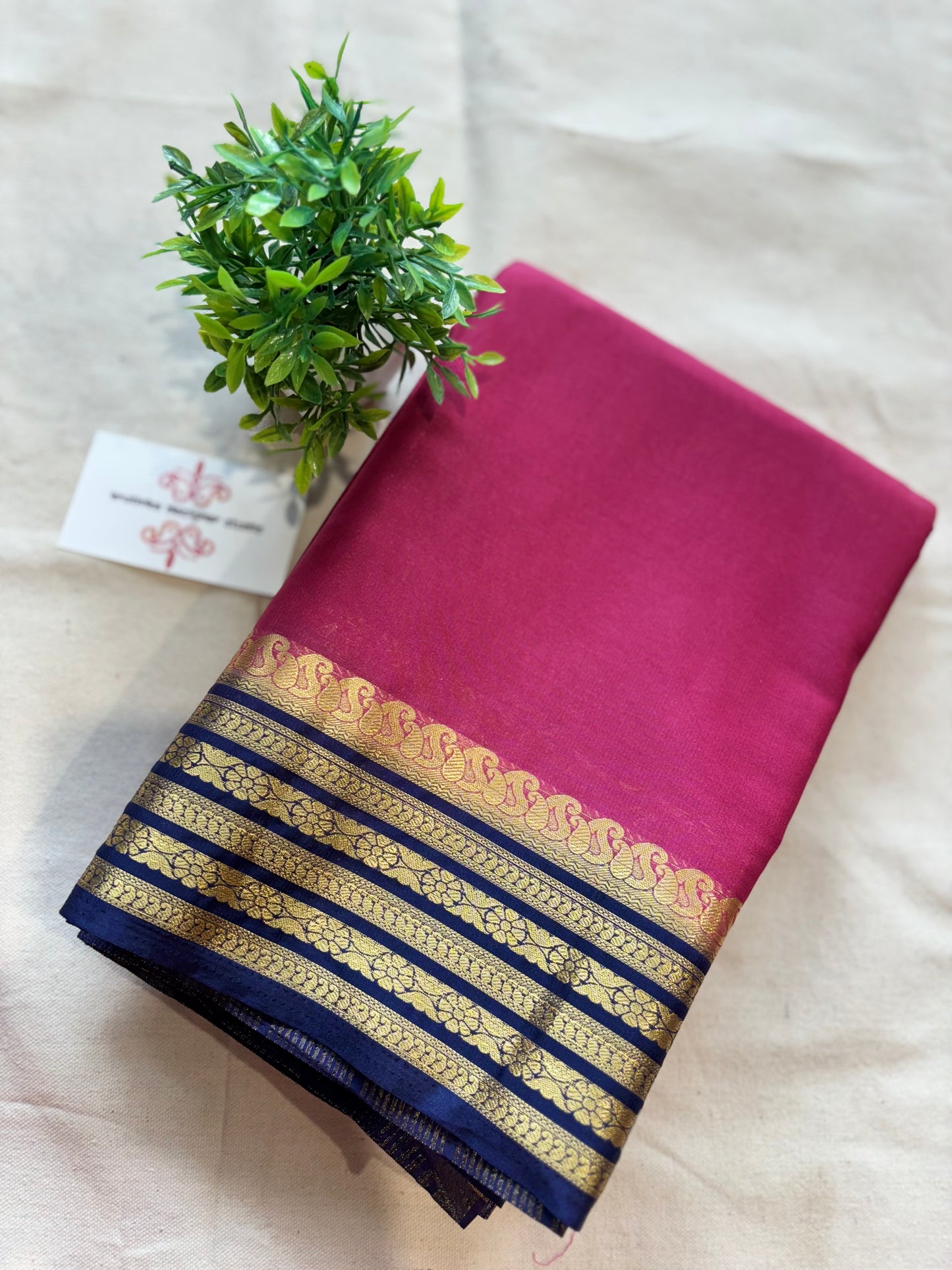 Semi Mysore crepe saree