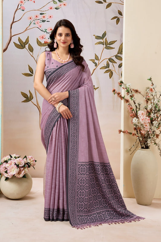 HAMSIKA KOMOLINA LINEN SAREE