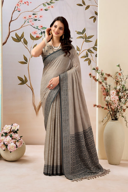 APSARA KOMOLINA LINEN SAREE
