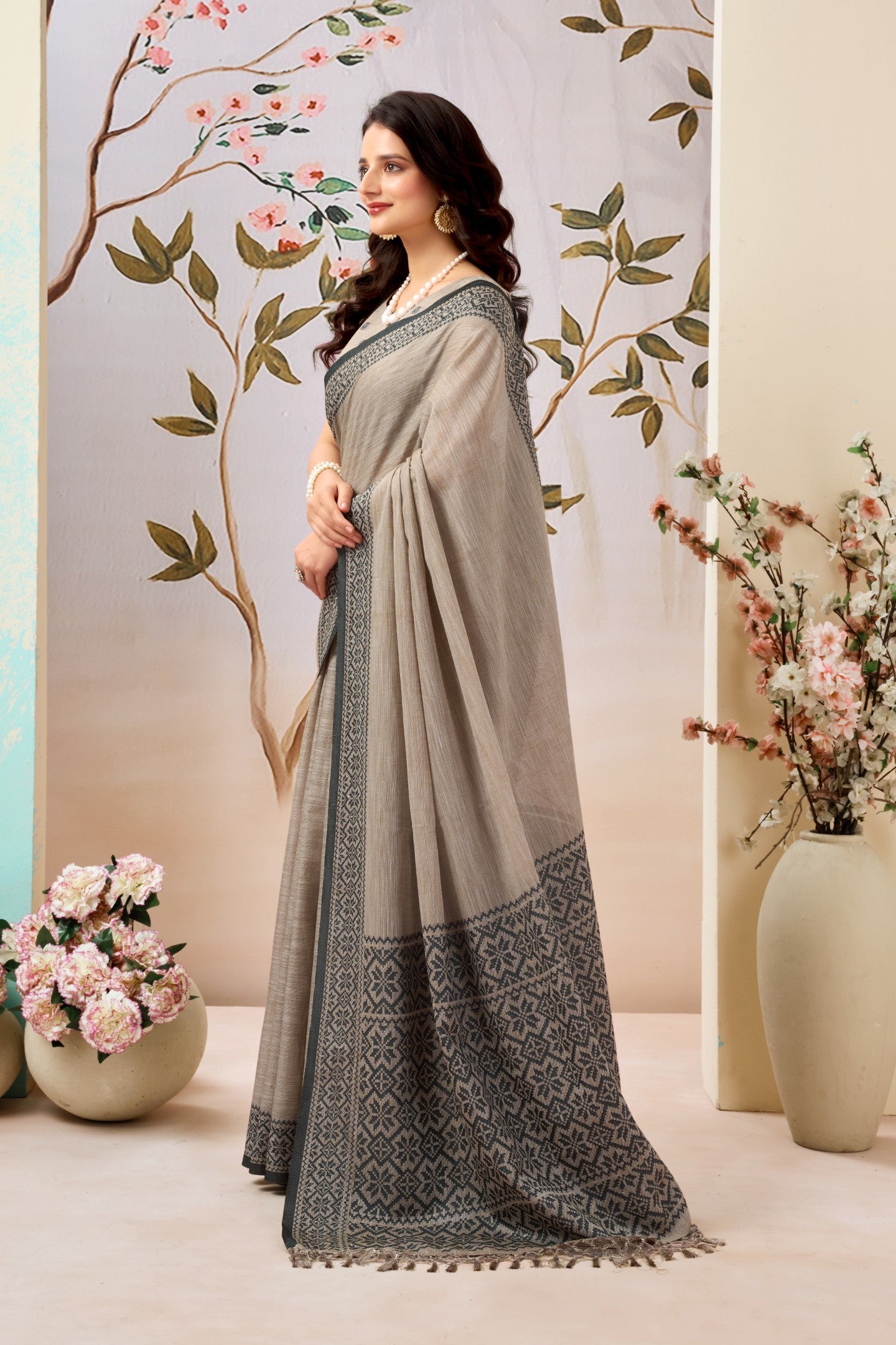 APSARA KOMOLINA LINEN SAREE