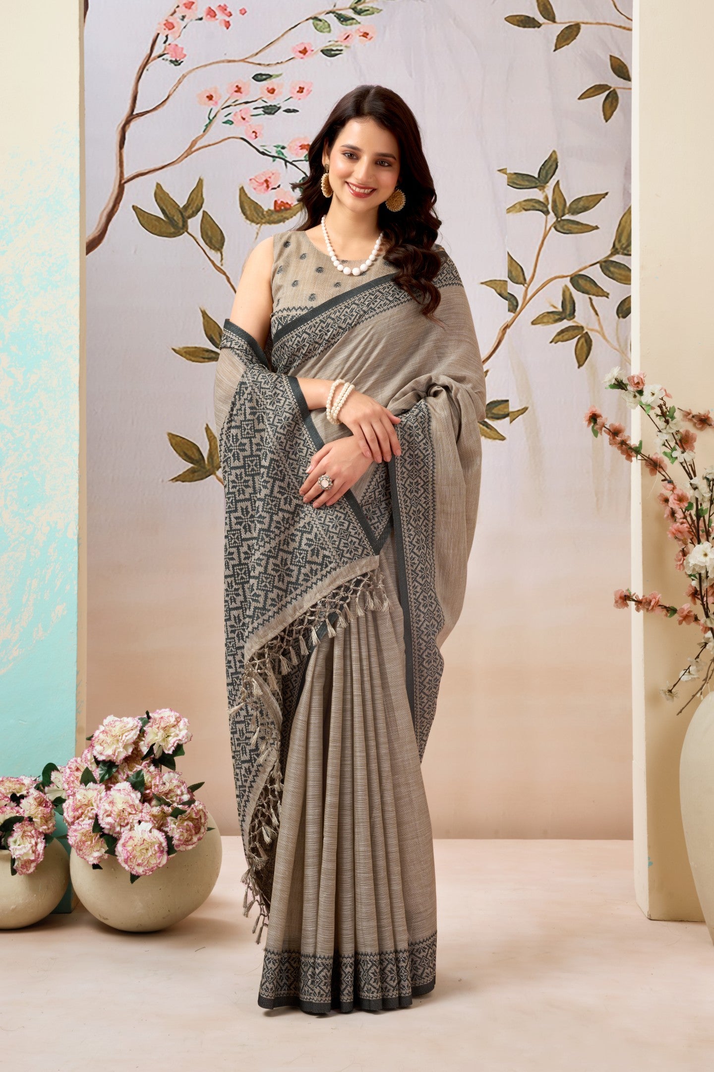 APSARA KOMOLINA LINEN SAREE