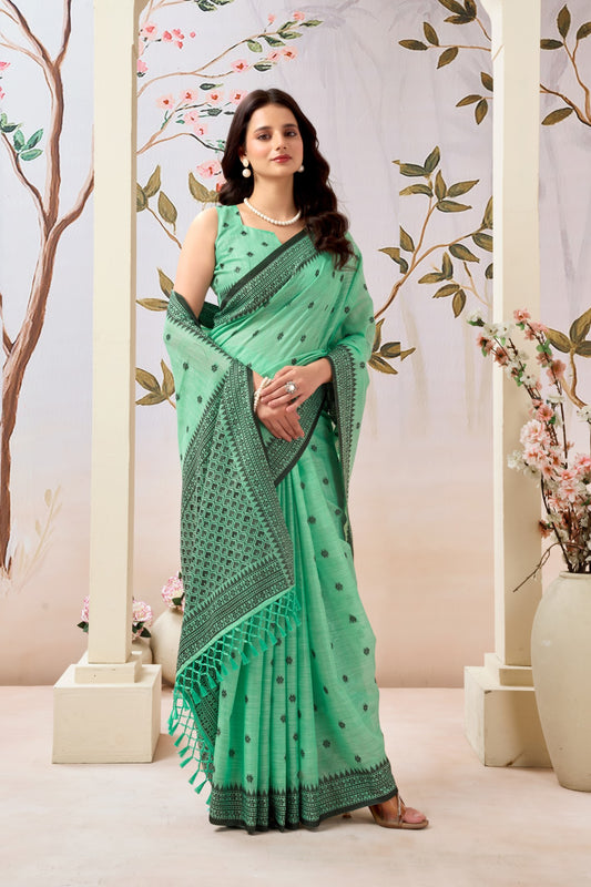 GANGA PANCHUDI LINEN SAREE