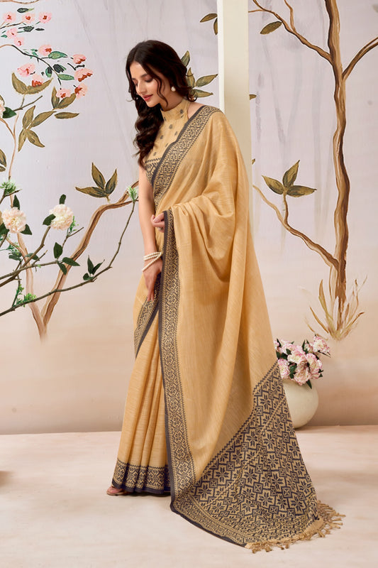 TRIVENIKA KOMOLINA LINEN SAREE