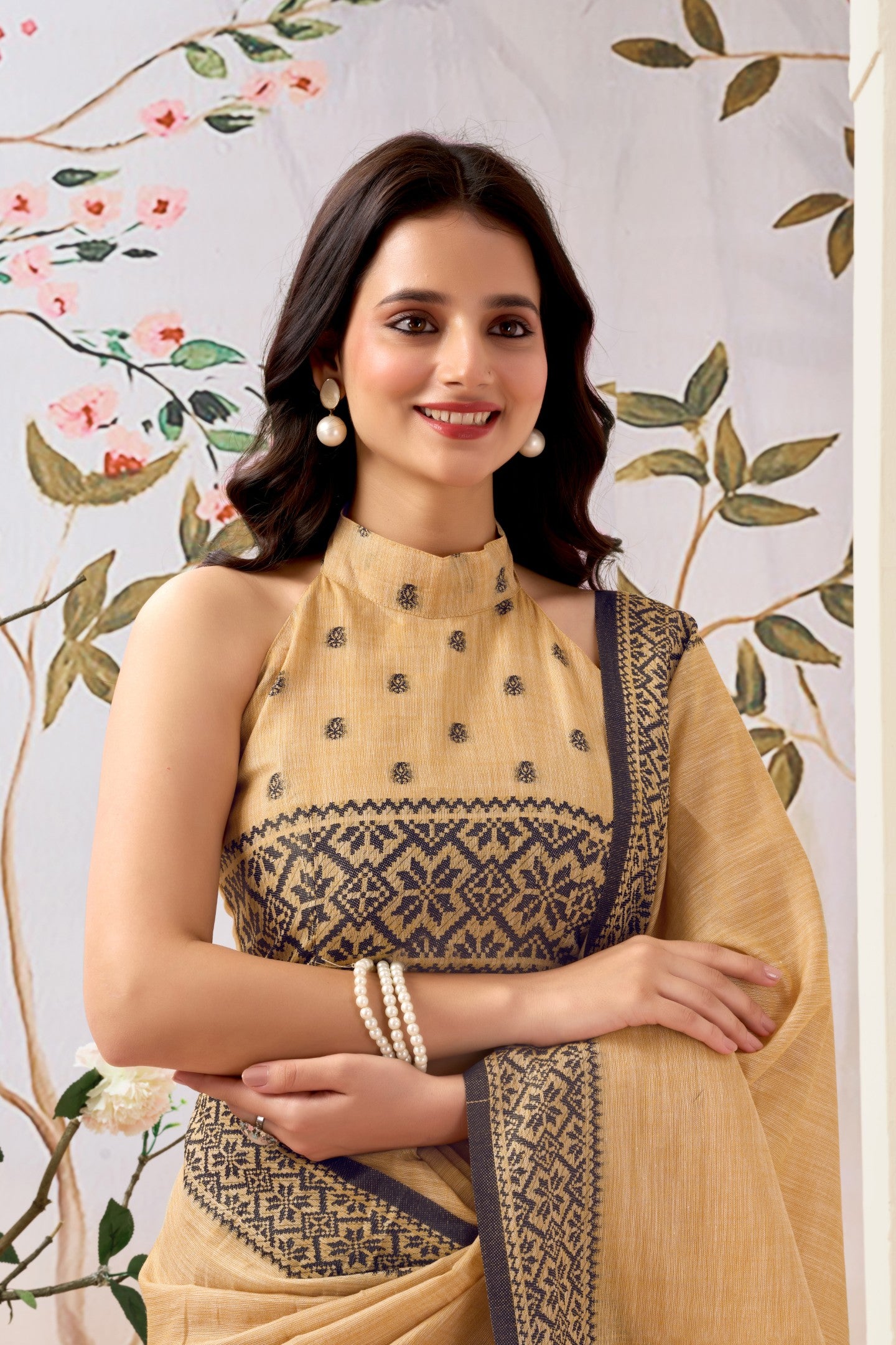 TRIVENIKA KOMOLINA LINEN SAREE