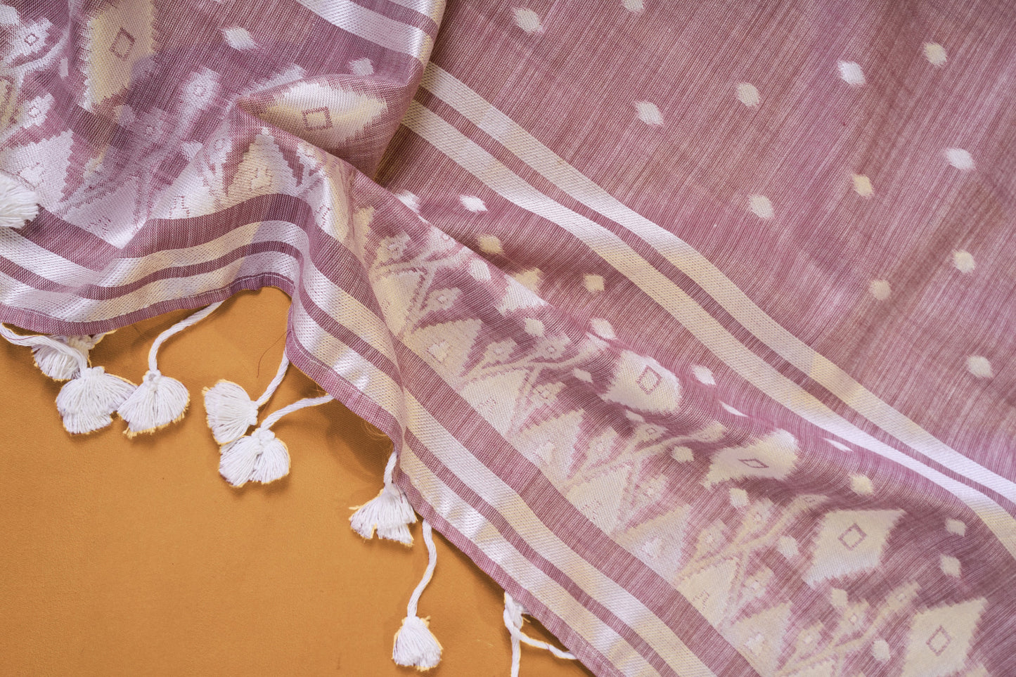 FLORA FUSION COTTON LINEN SAREE