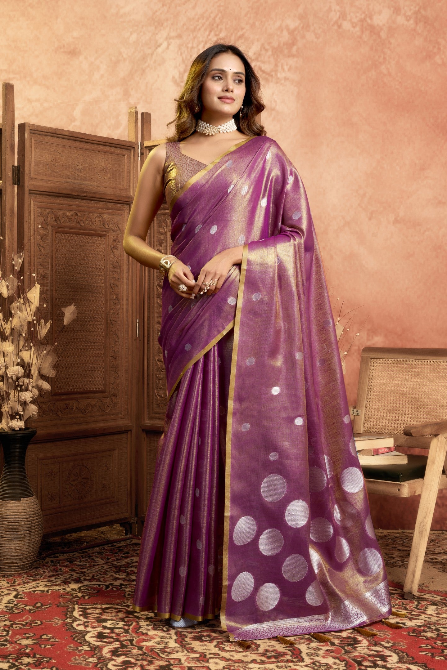 AADHIRA CHANDRIMA TISSUE SAREE