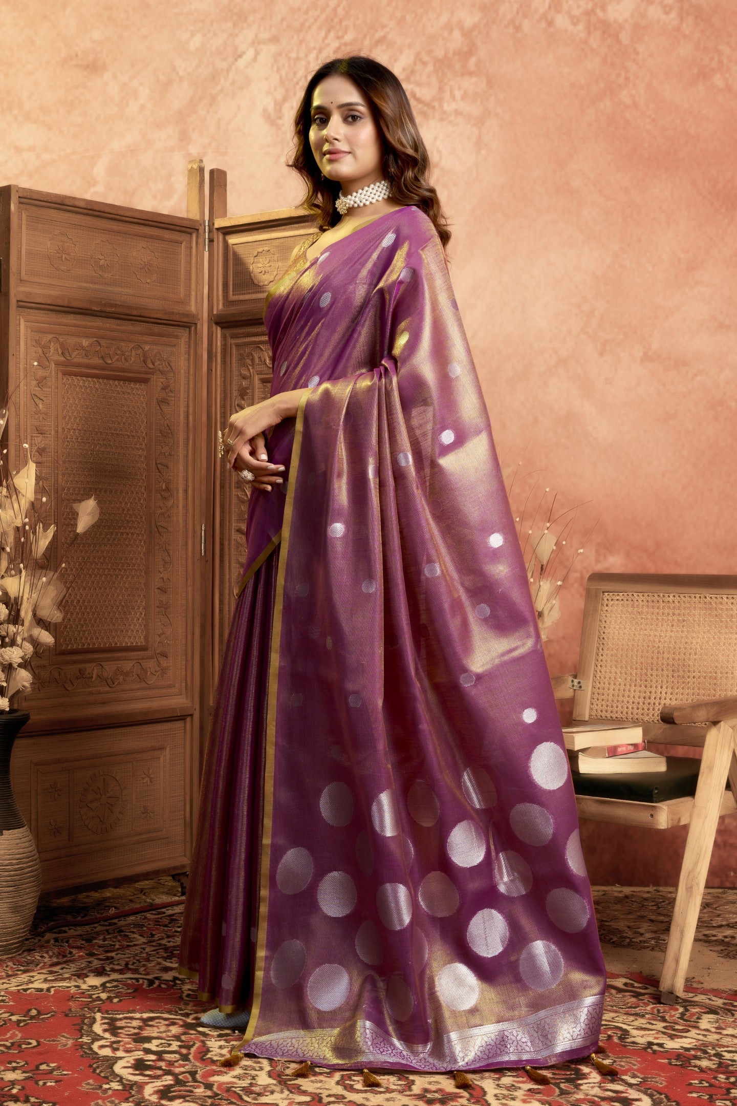 AADHIRA CHANDRIMA TISSUE SAREE