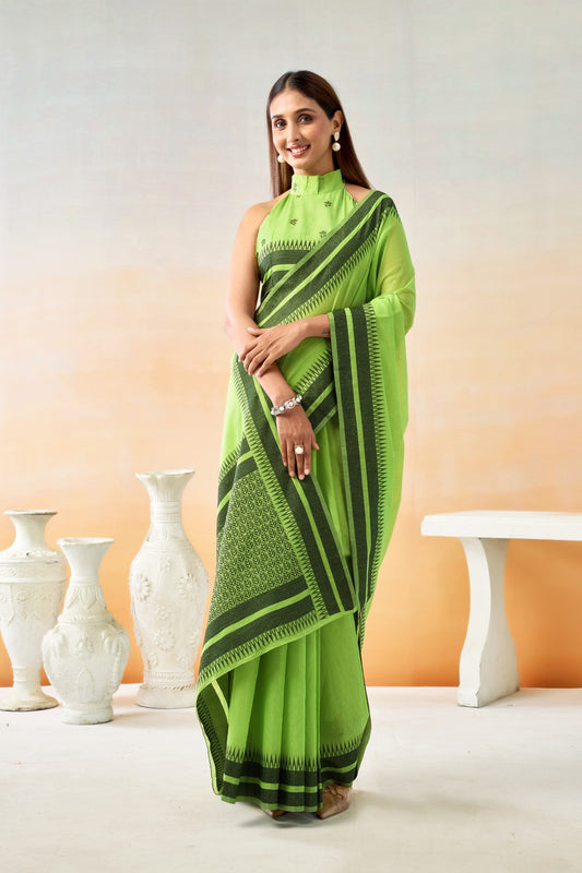 VARNIKA VOGUECOT LINEN COTTON SAREE