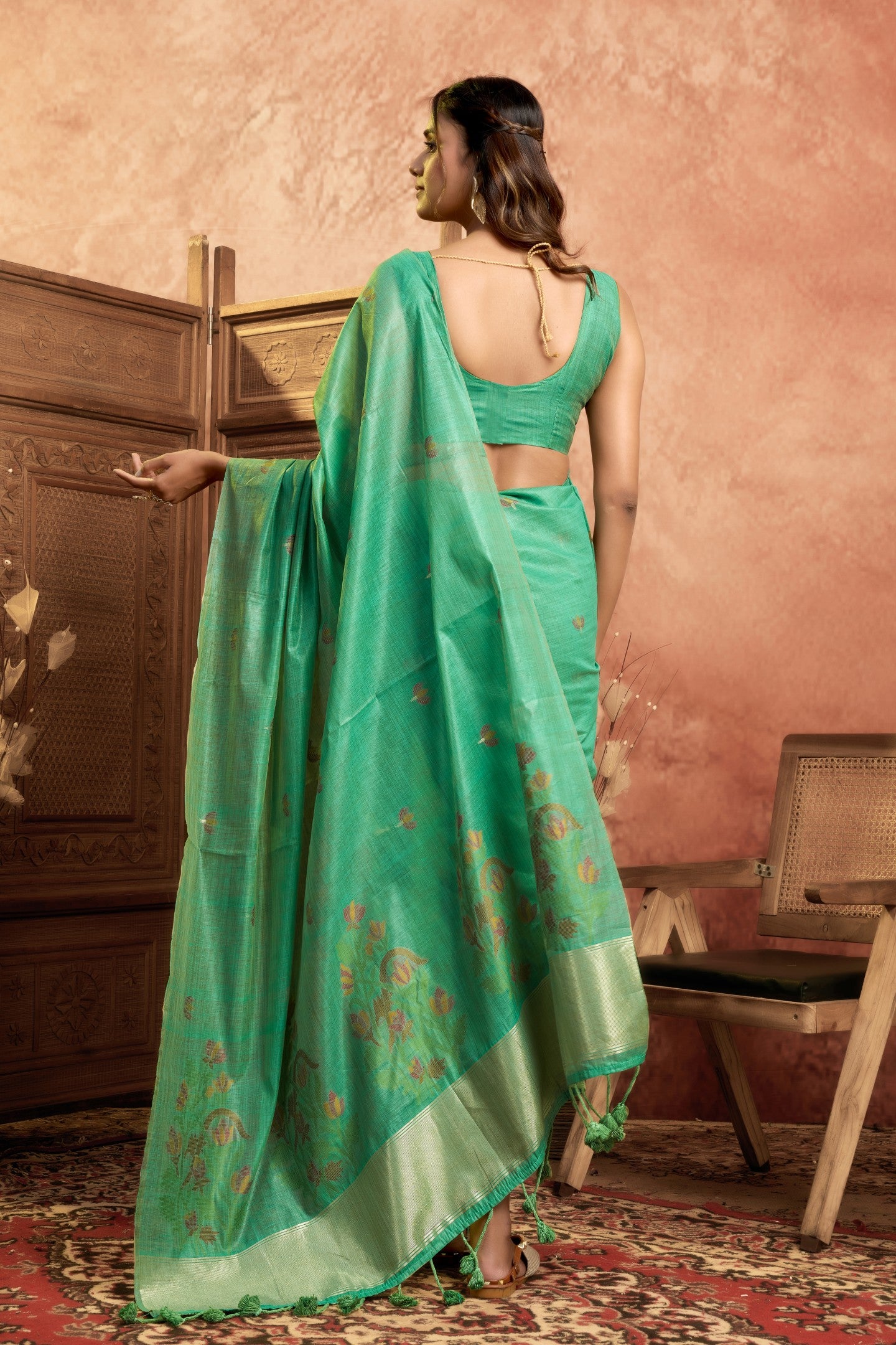 ASHMITHA MEHATAB LINEN SAREE