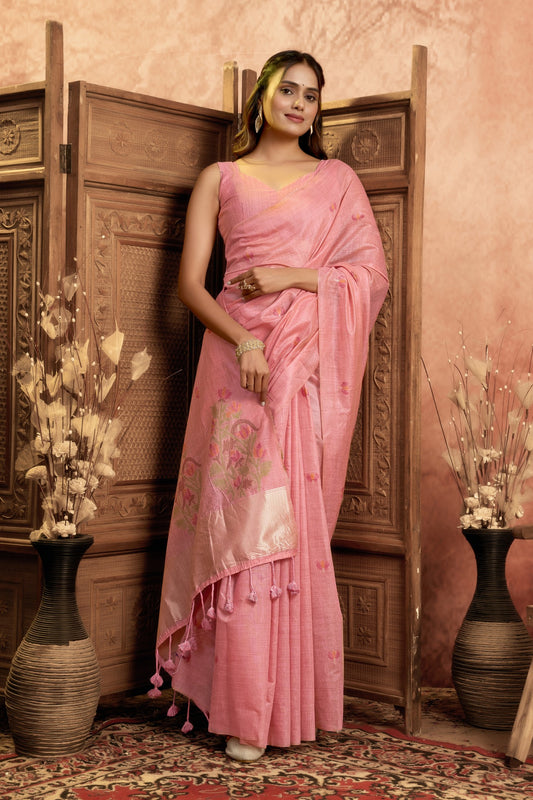 KAYA MEHATAB LINEN SAREE