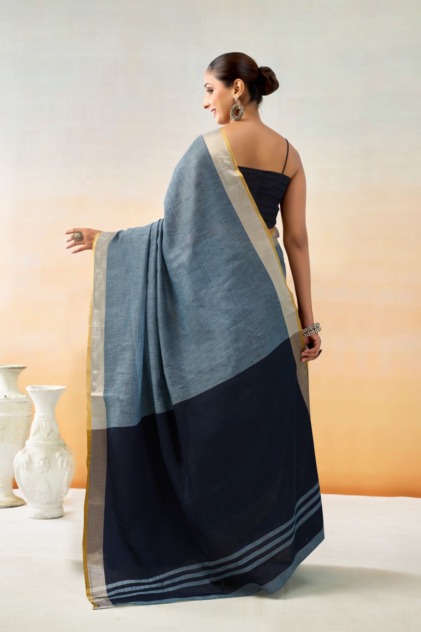 DARSHINI LINEN COTTON SAREE