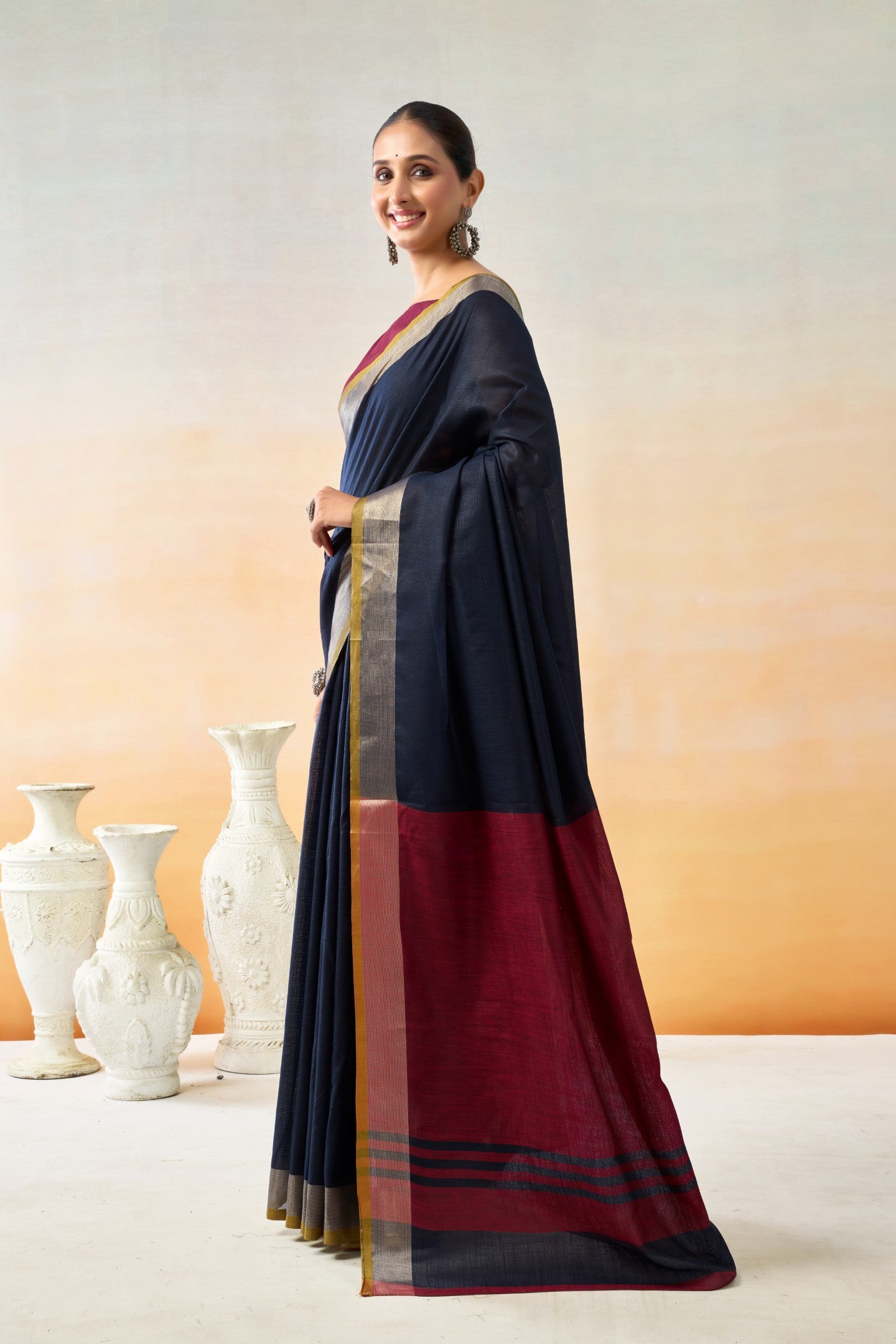 ANUSHREE AURA LINEN COTTON SAREE