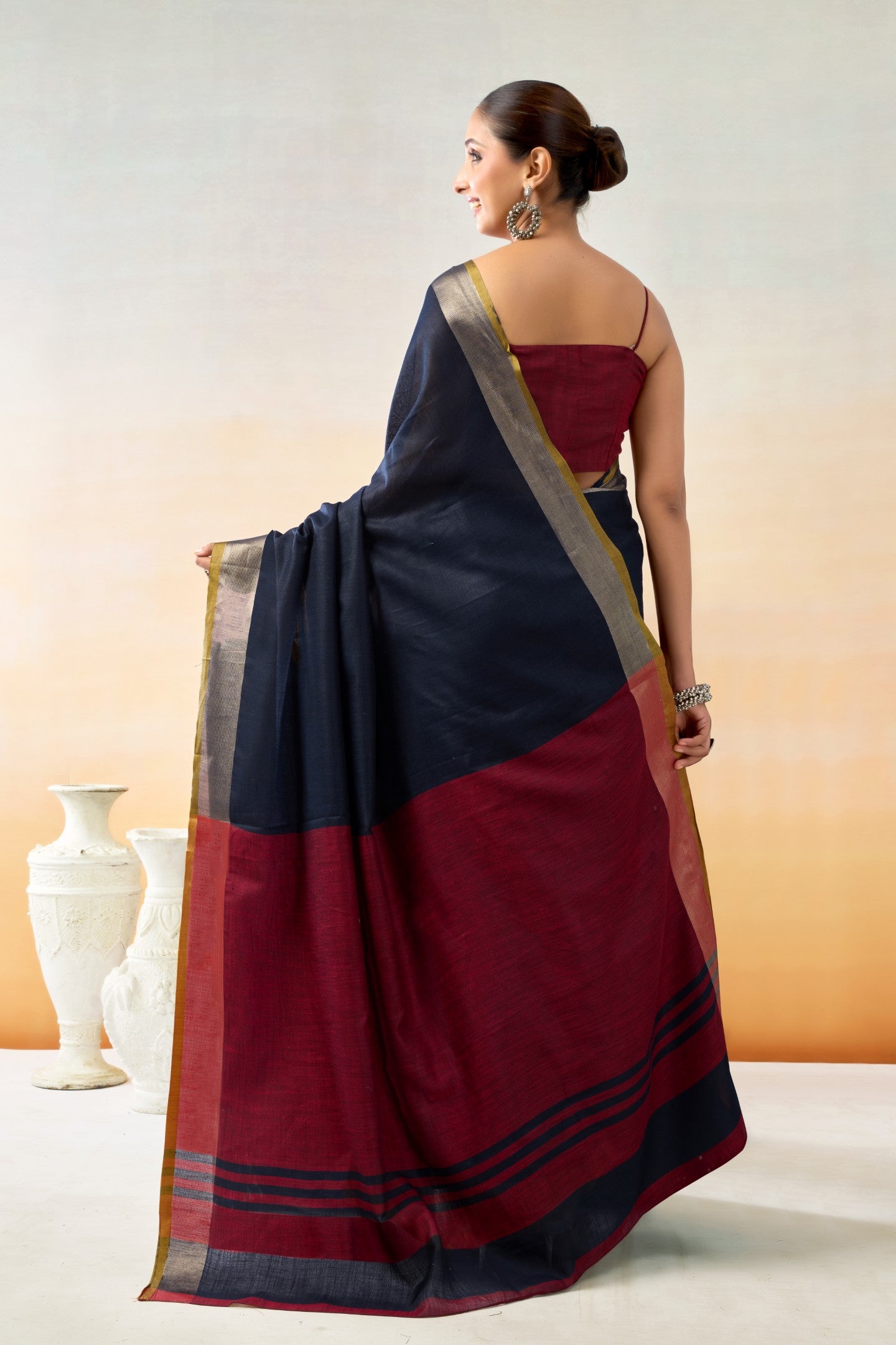 ANUSHREE AURA LINEN COTTON SAREE