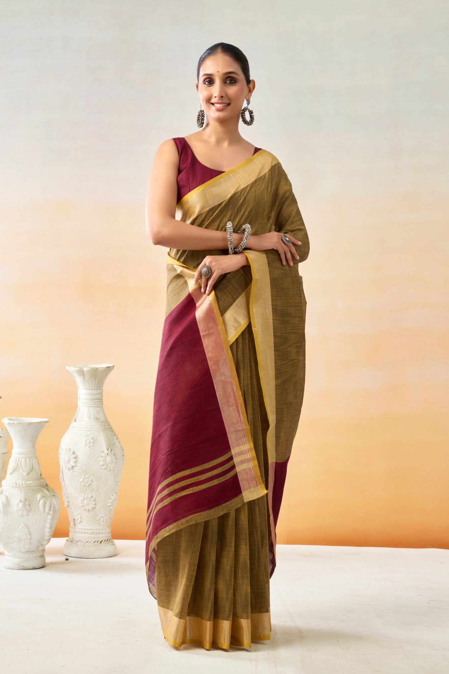 SRAVANI COTTON LINEN SAREES