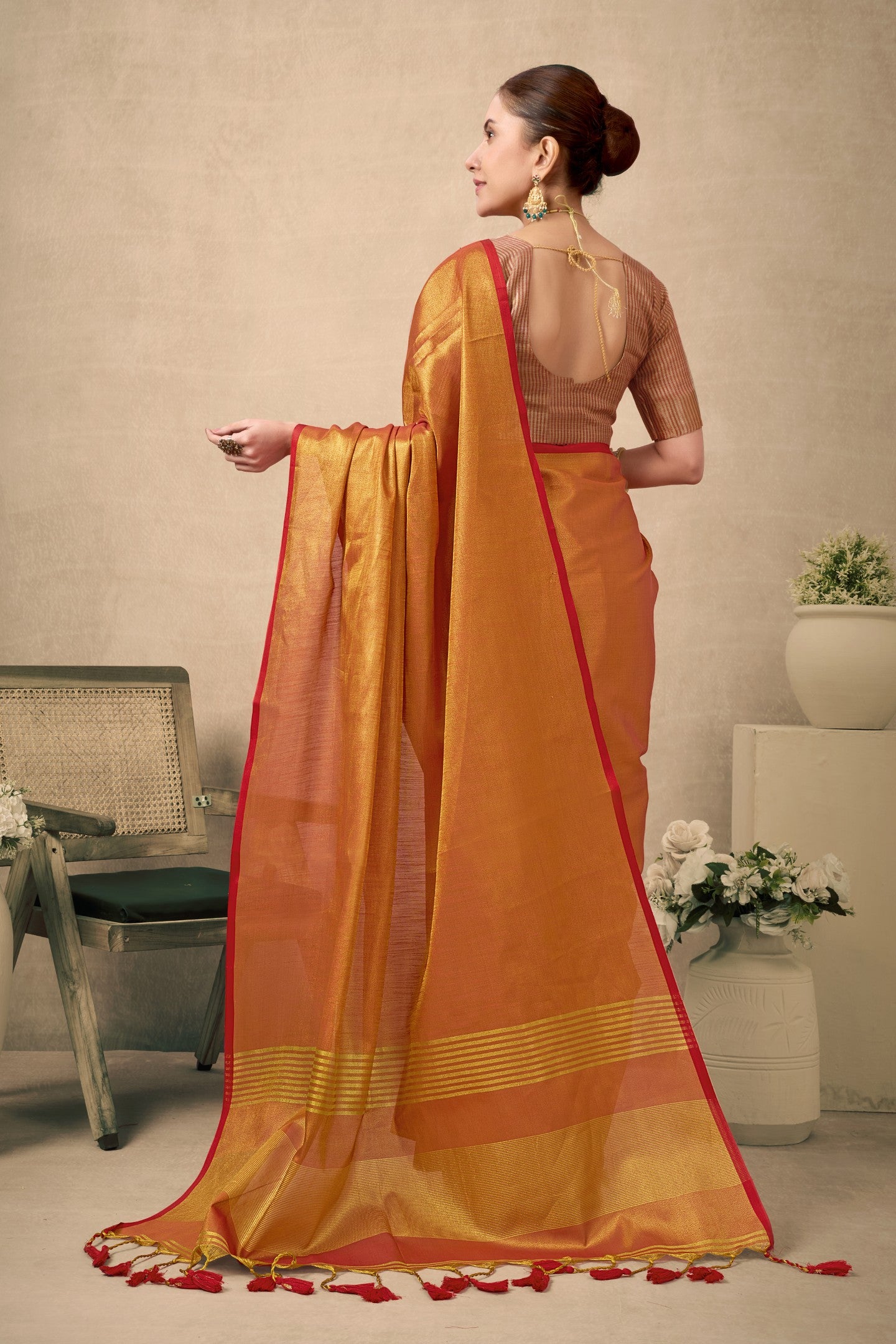 VASAVI MULRAGA TISSUE SAREE