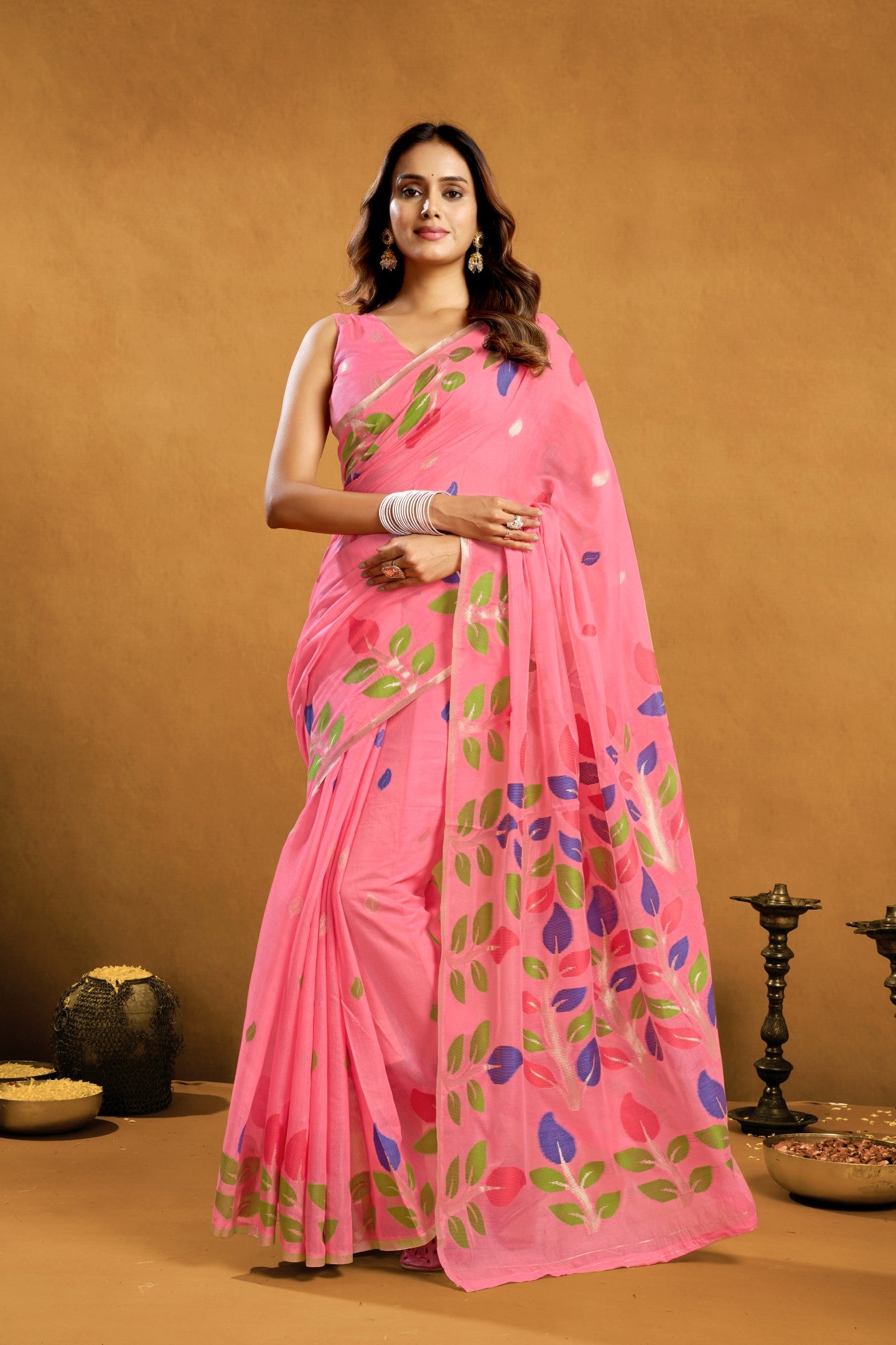 AAVYA JAMADANI COTTON SAREE