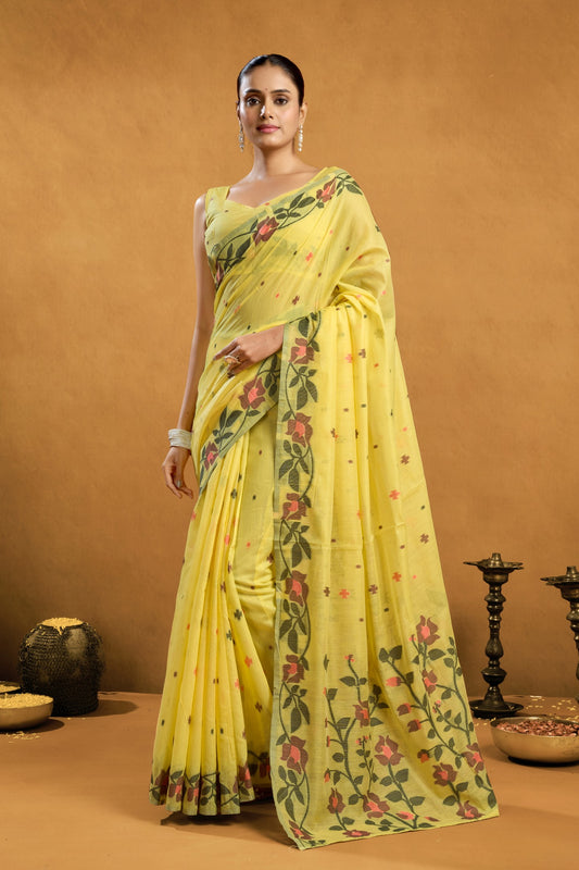 TRIVENI LINEN COTTON SAREE