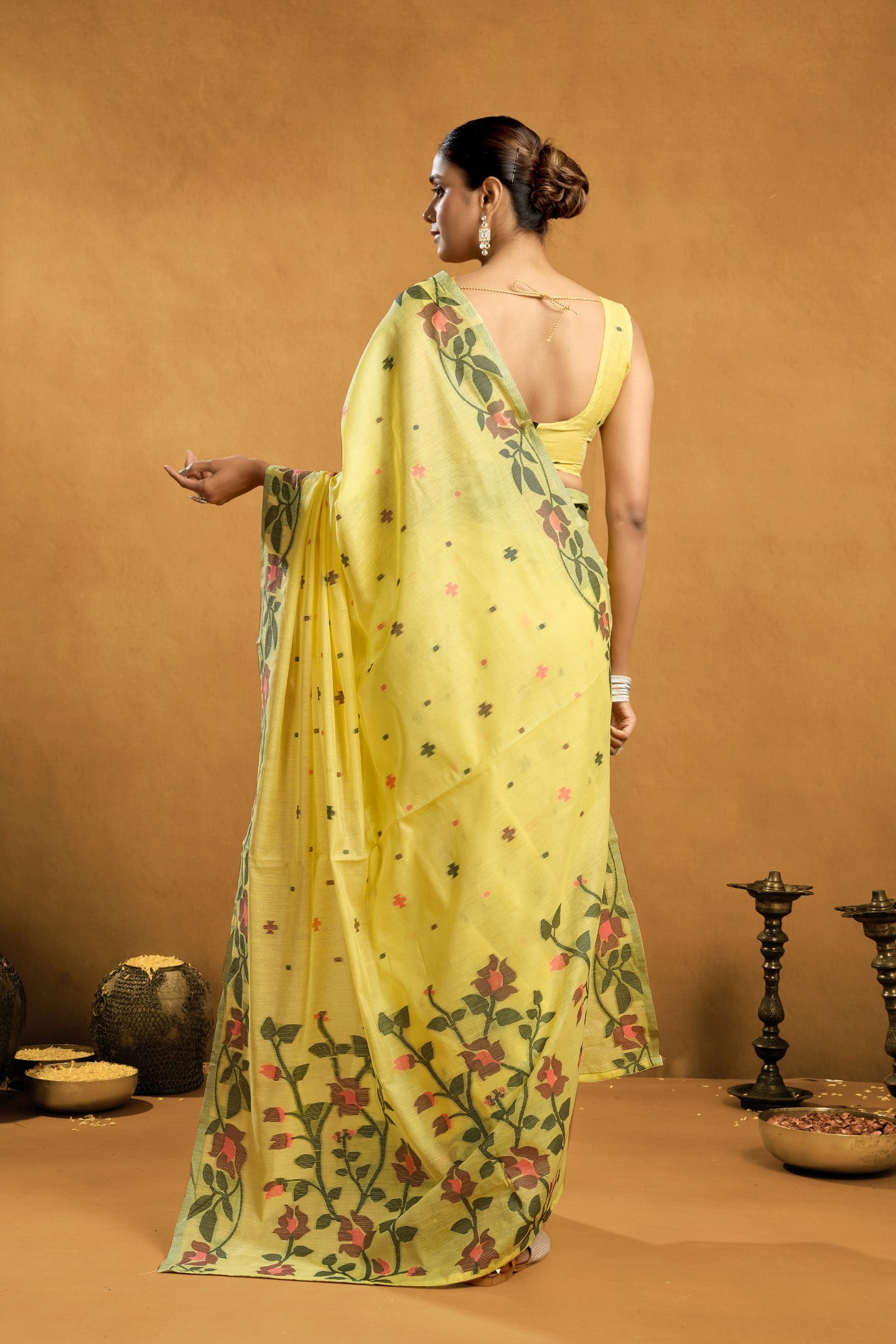 TRIVENI LINEN COTTON SAREE