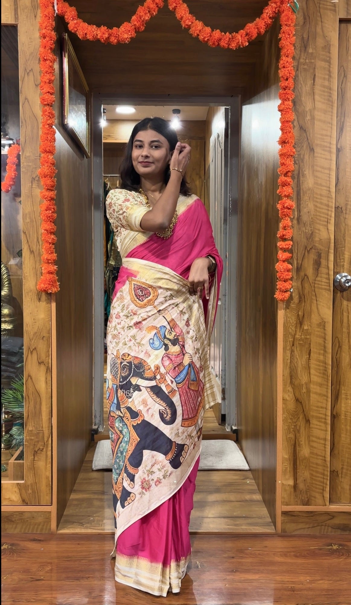 Printed Mysore crepe silk